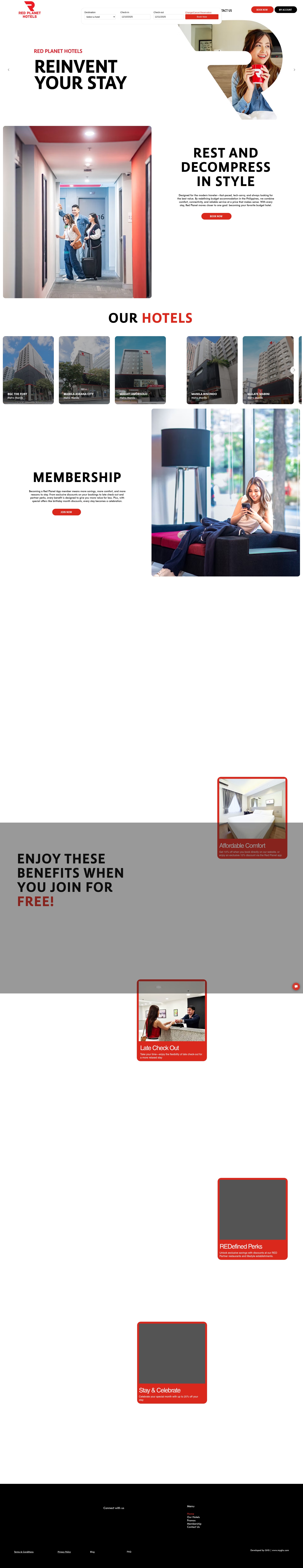 Screenshot of www.redplanethotels.com