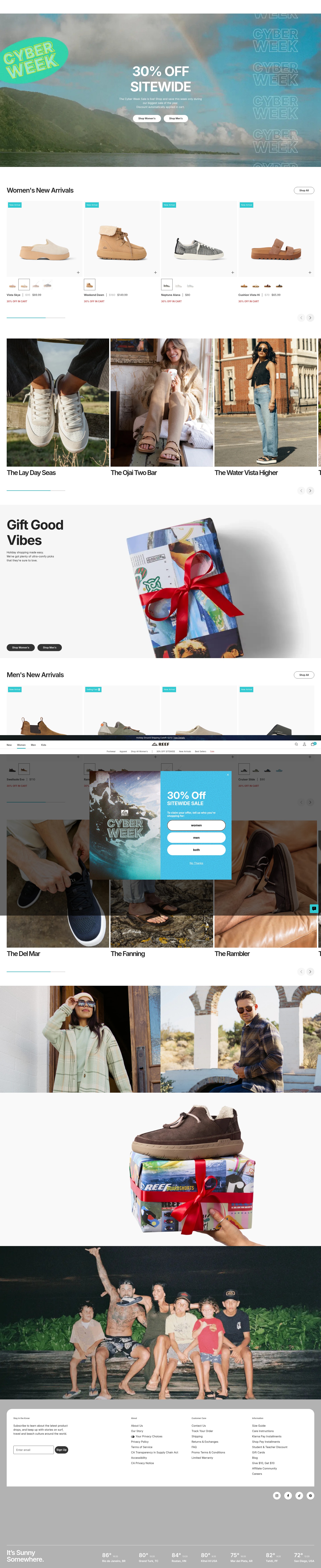 Screenshot of www.reef.com