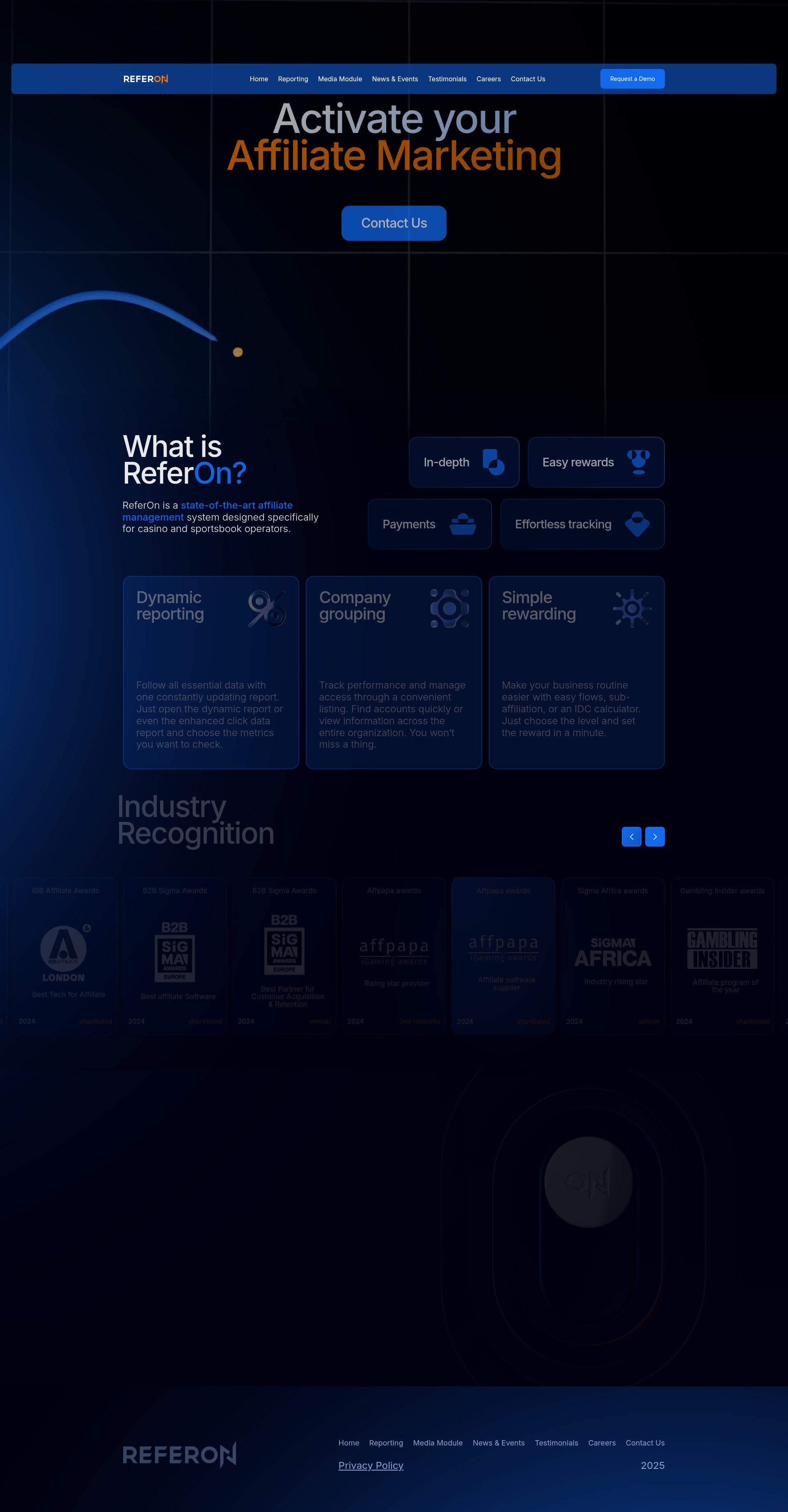 Screenshot of www.referon.com