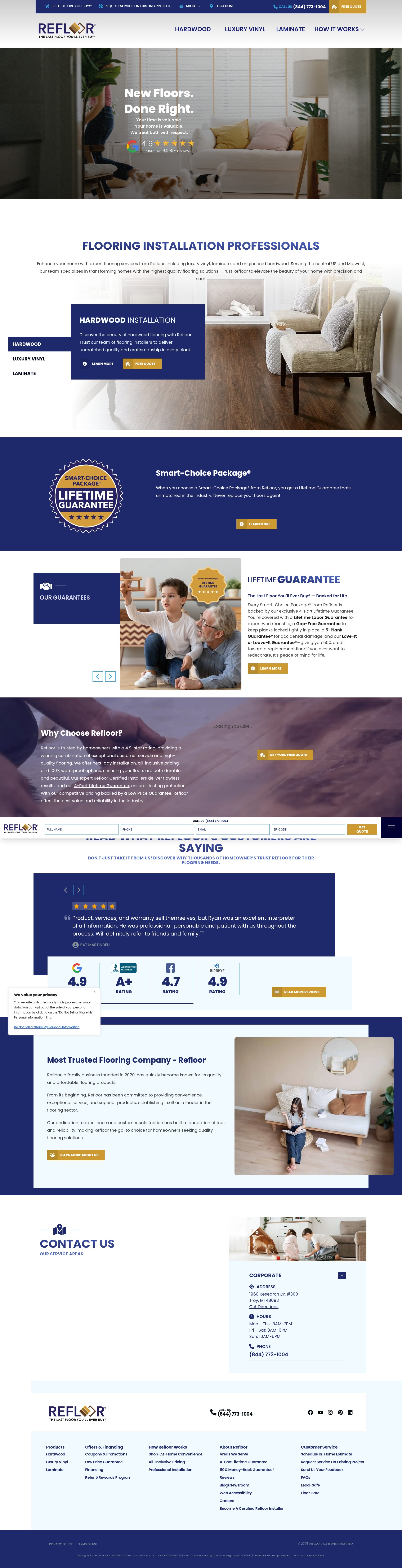 Screenshot of www.refloor.com