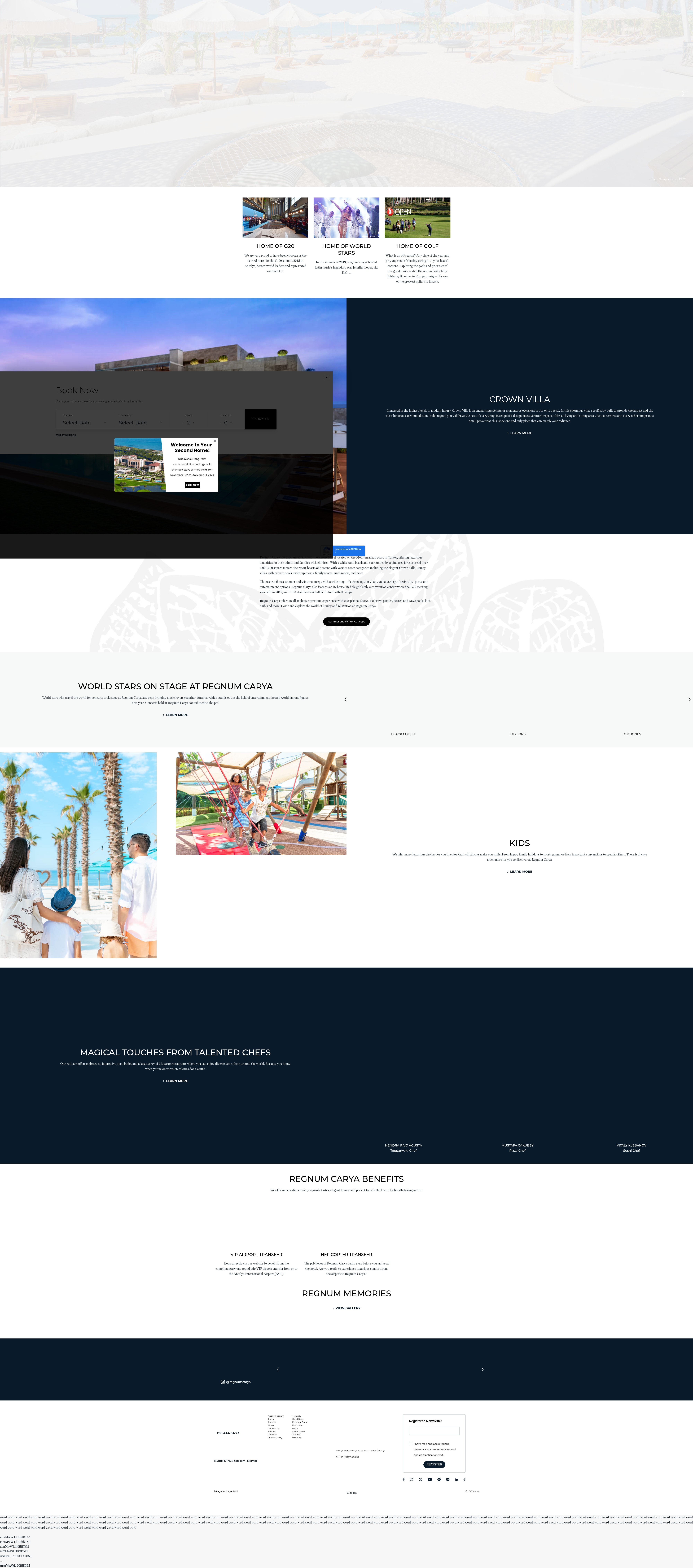 Screenshot of www.regnumhotels.com