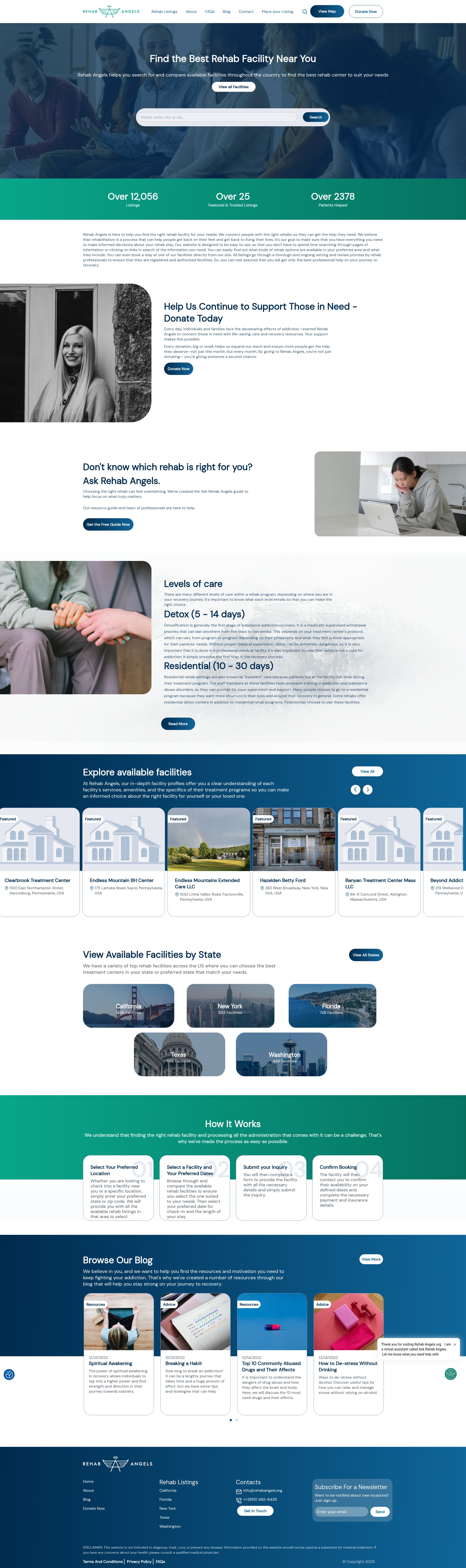 Screenshot of www.rehabangels.org