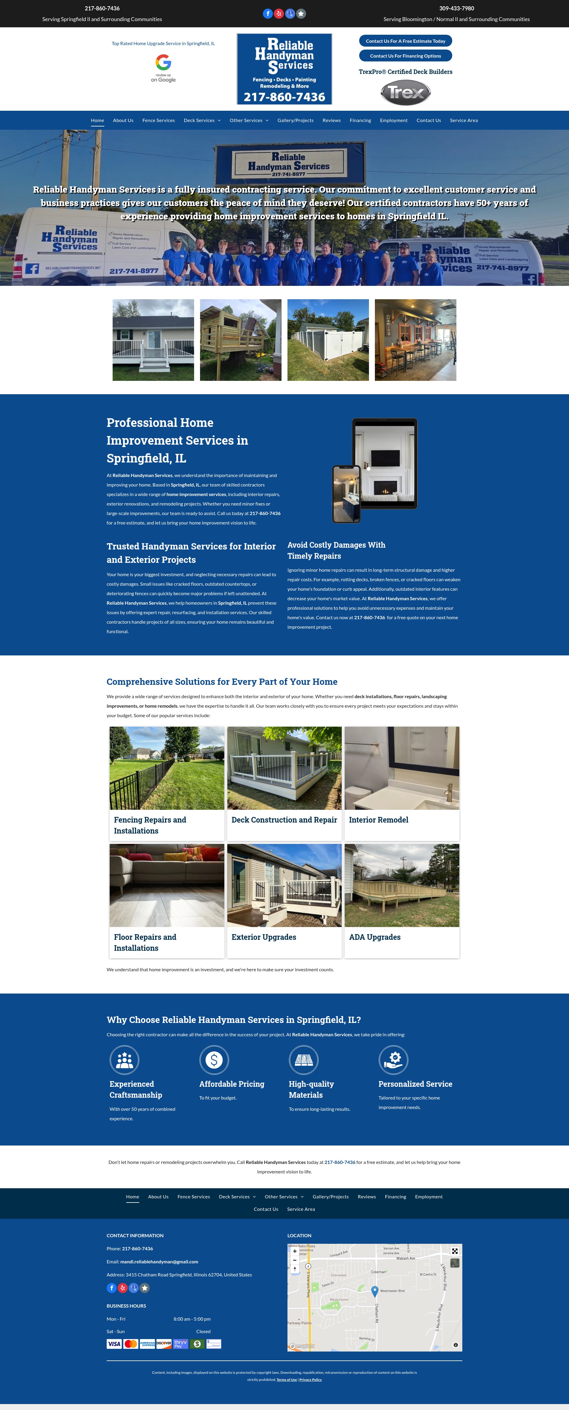 Screenshot of www.reliablehandymanservicesil.com