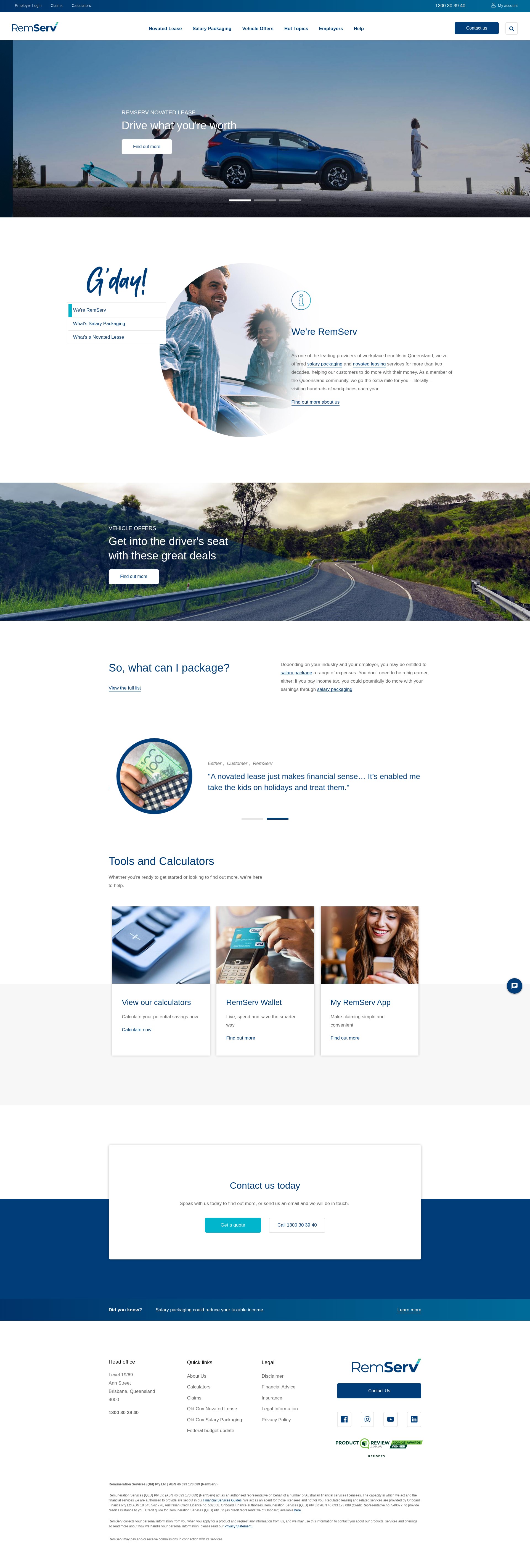 Screenshot of www.remserv.com.au