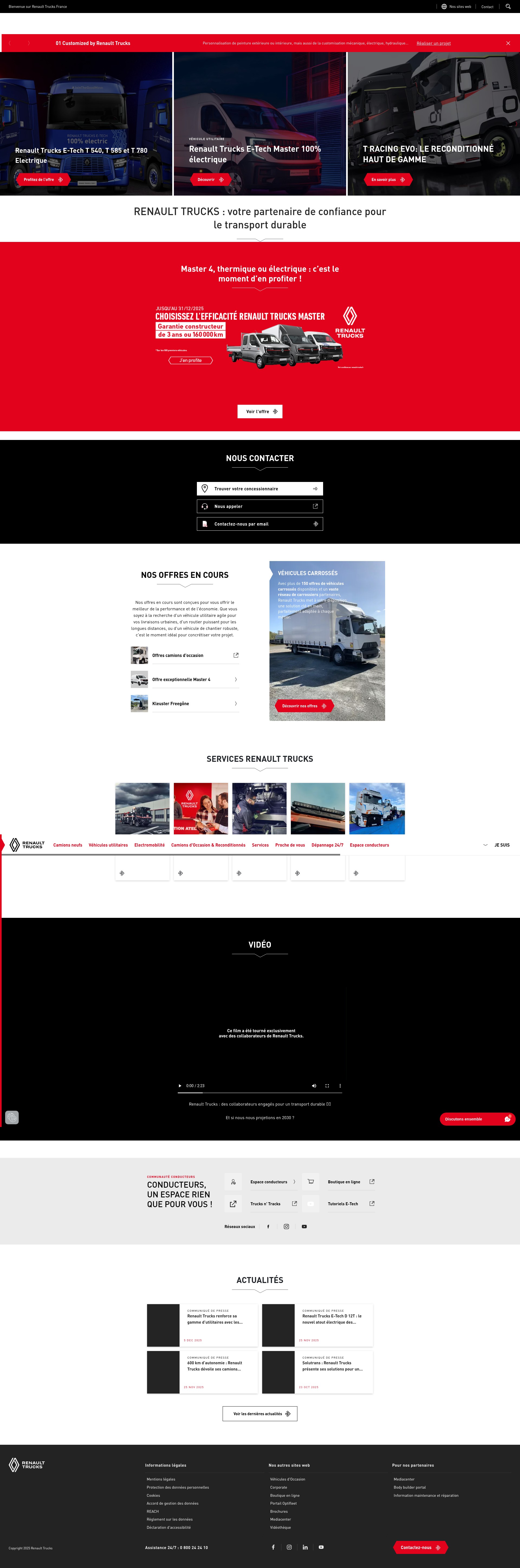 Screenshot of www.renault-trucks.fr