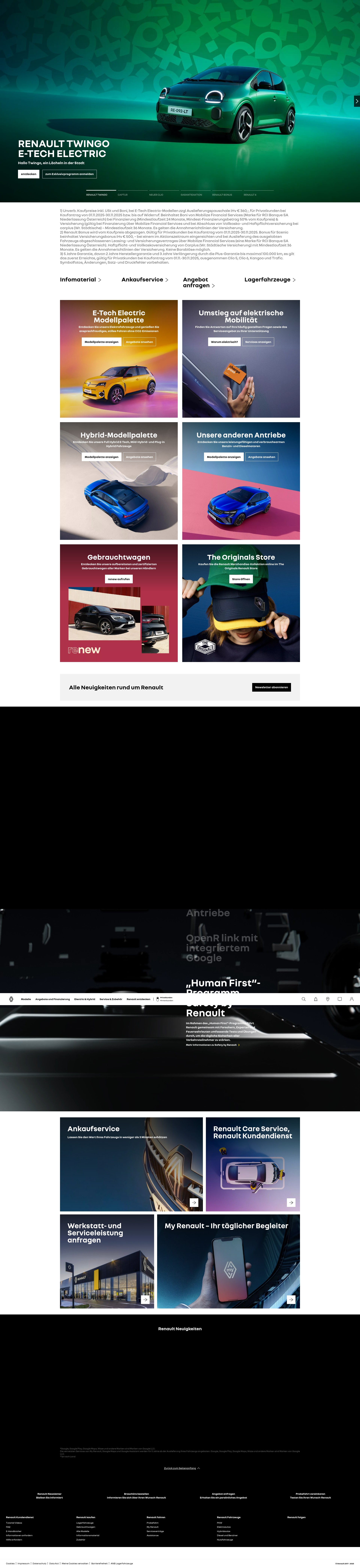 Screenshot of www.renault.at