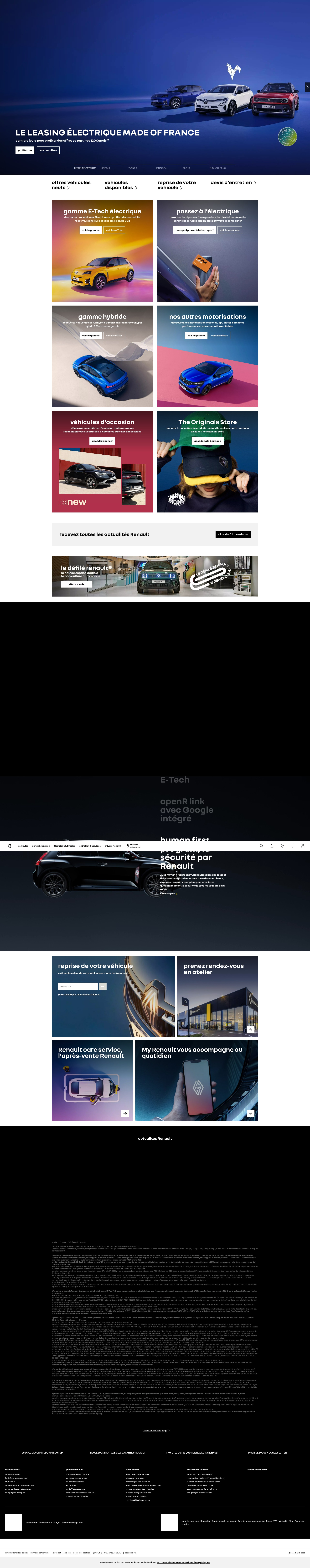 Screenshot of www.renault.fr