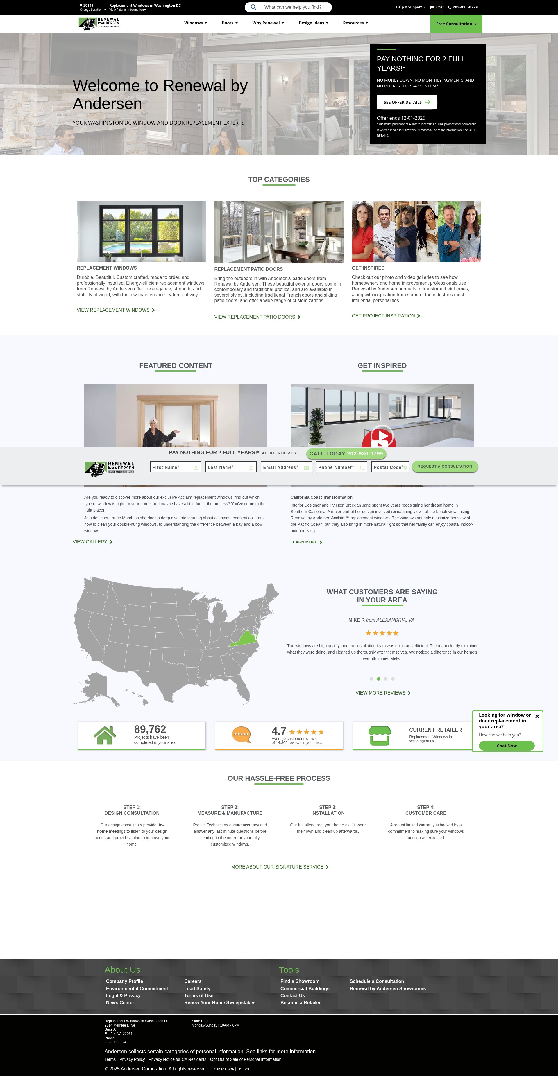 Screenshot of www.renewalbyandersen.ca