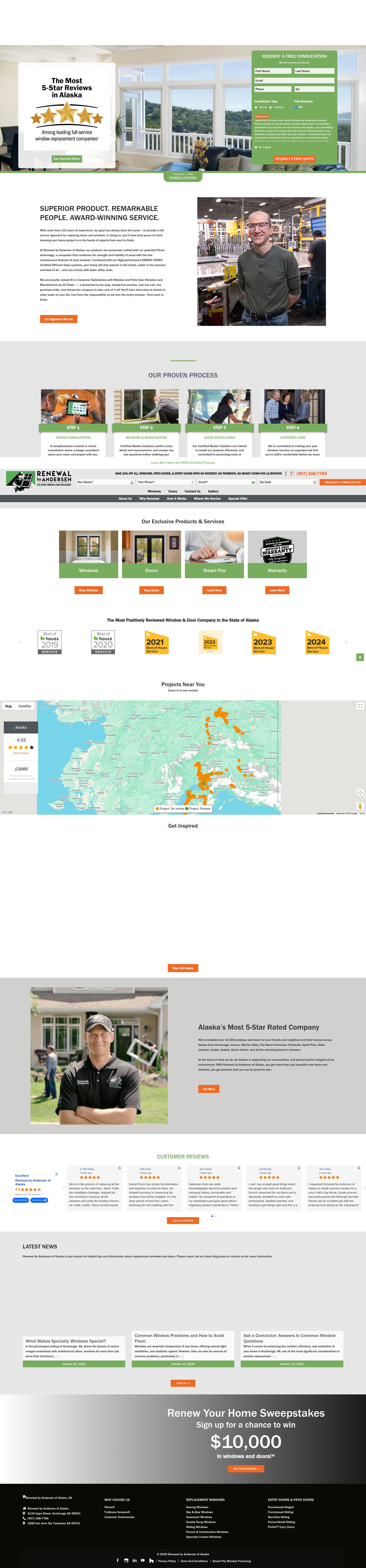 Screenshot of www.renewalwindowsalaska.com