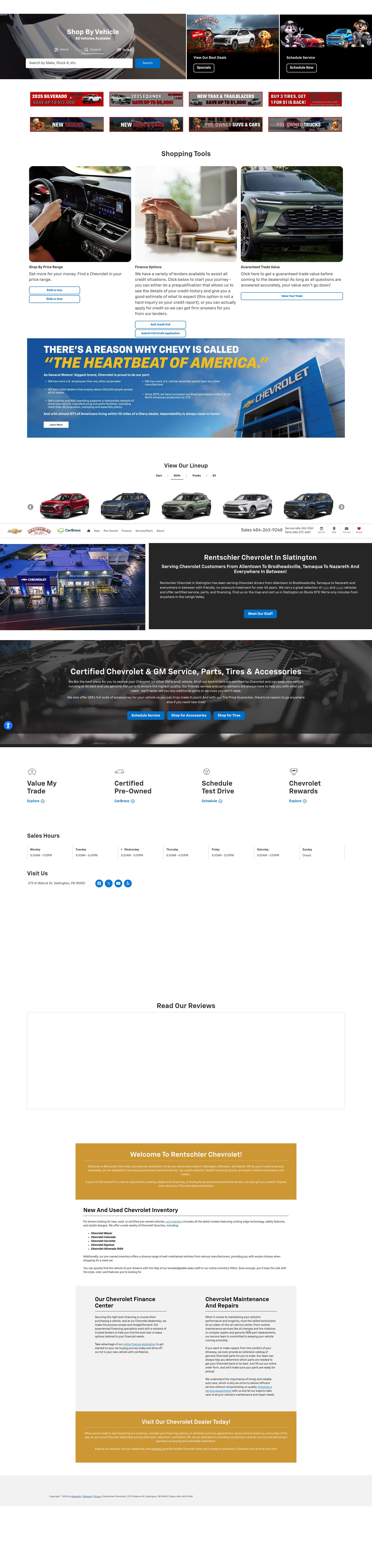 Screenshot of www.rentschlerchevy.net