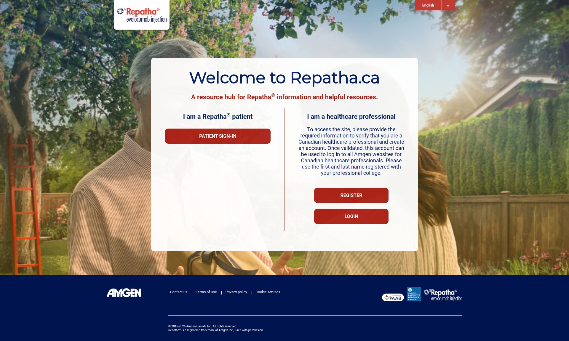 Screenshot of www.repatha.ca