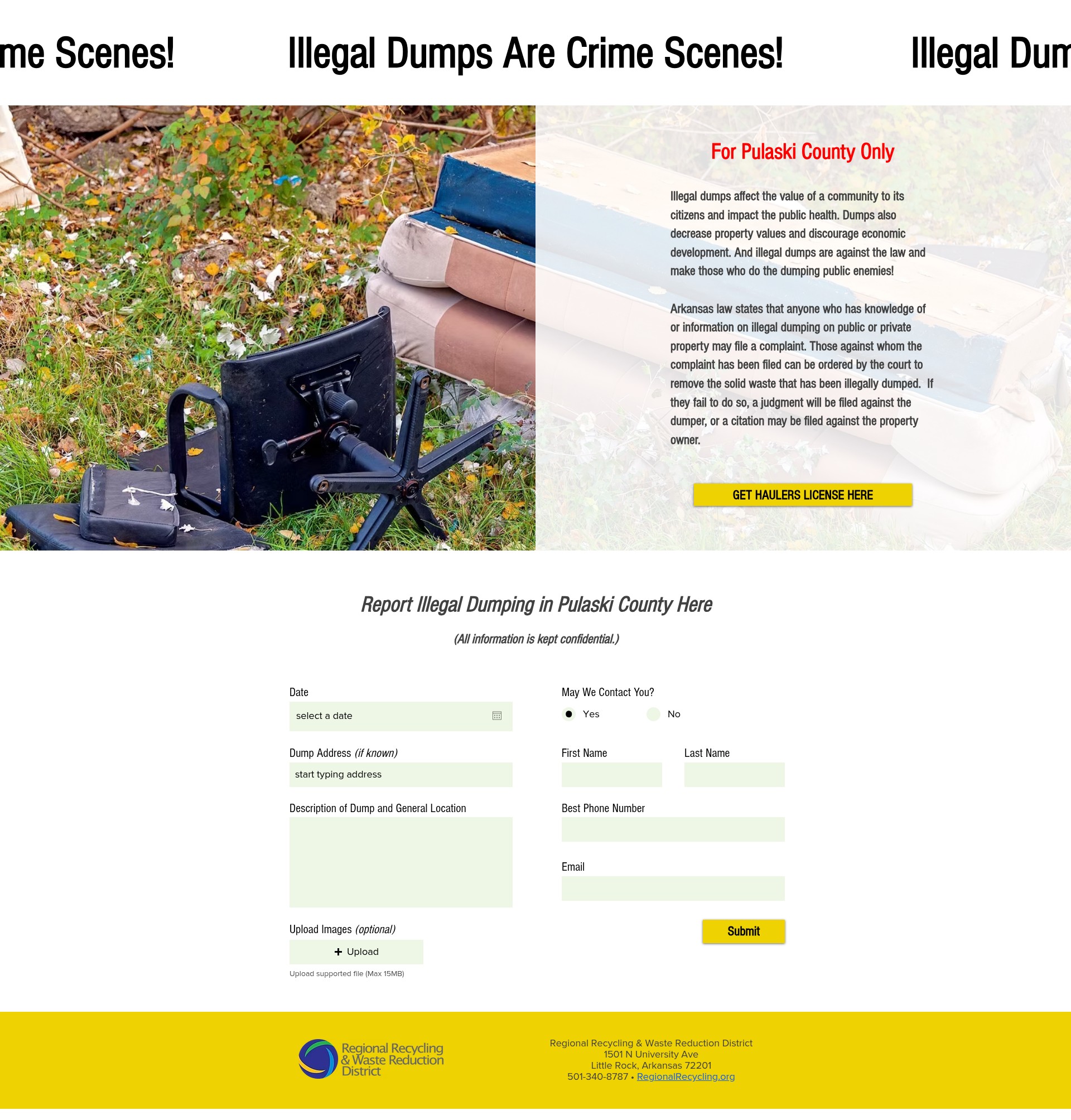 Screenshot of www.reportdumping.com