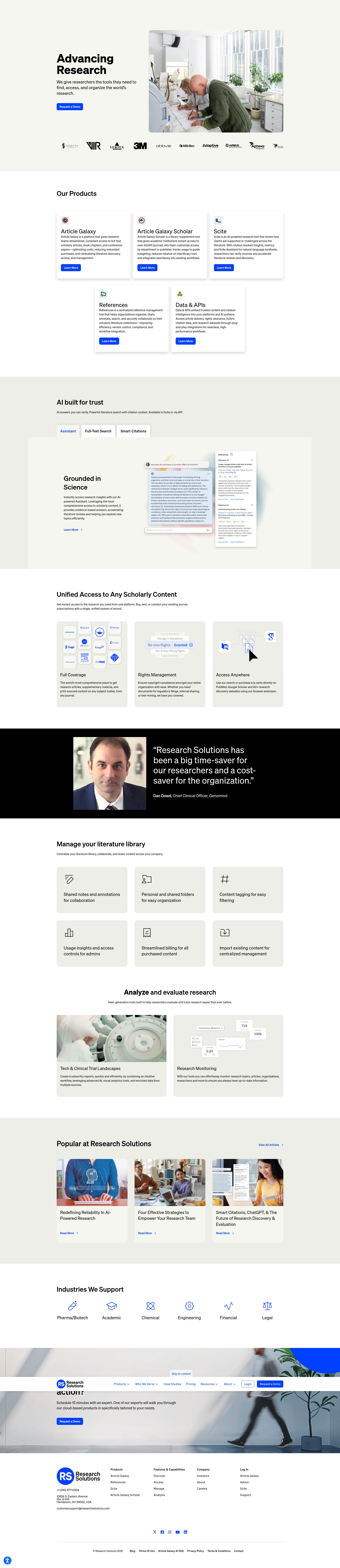 Screenshot of www.researchsolutions.com