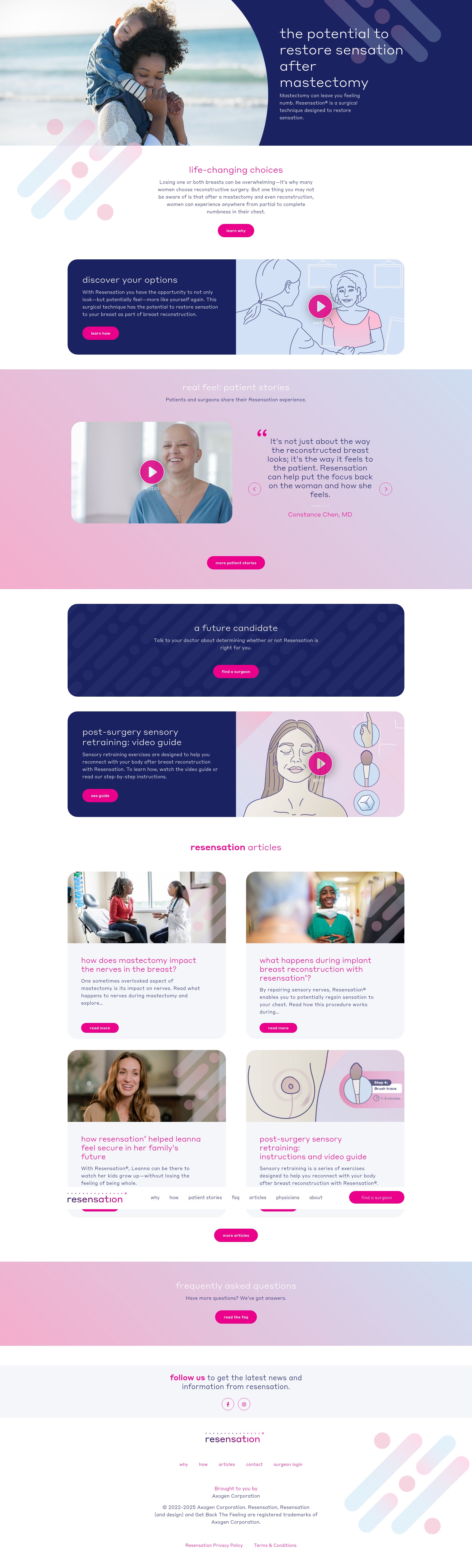 Screenshot of www.resensation.com