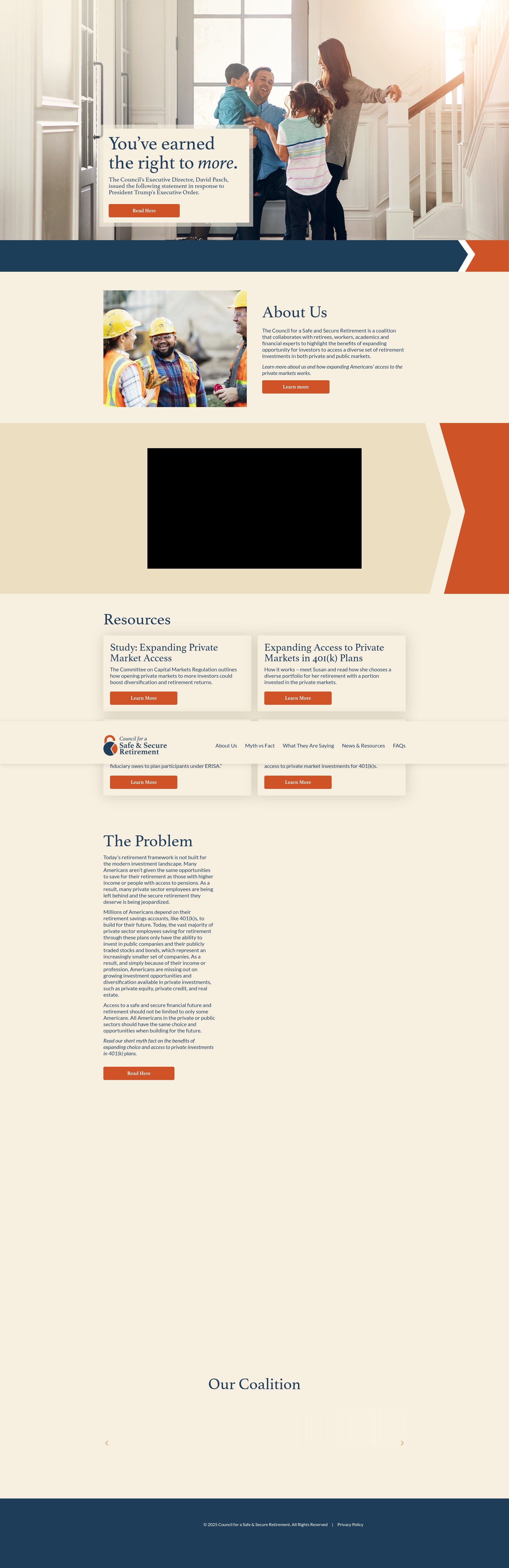 Screenshot of www.retiresafer.org
