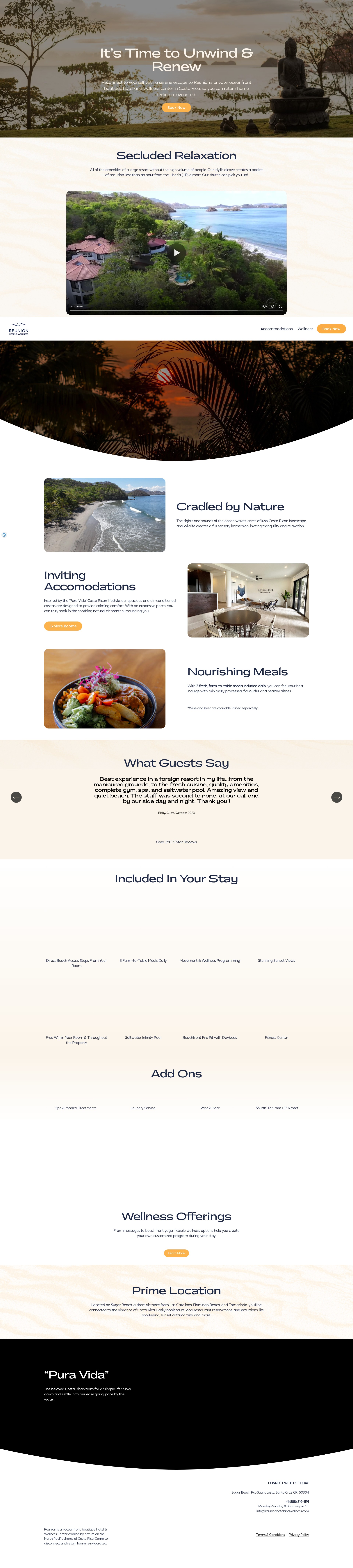 Screenshot of www.reunionhotelandwellness.com