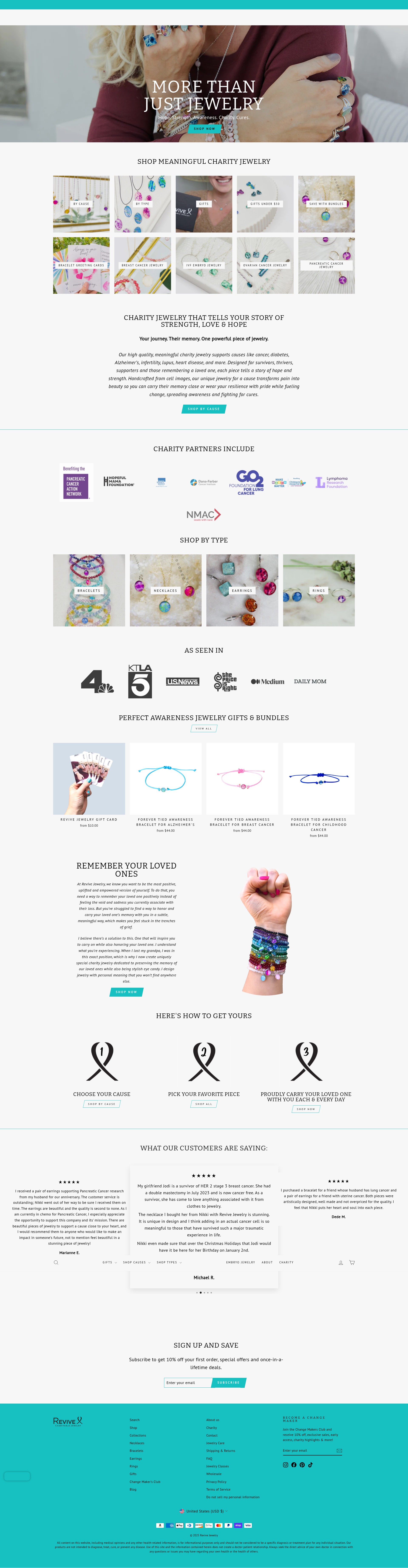 Screenshot of www.revivejewelry.com