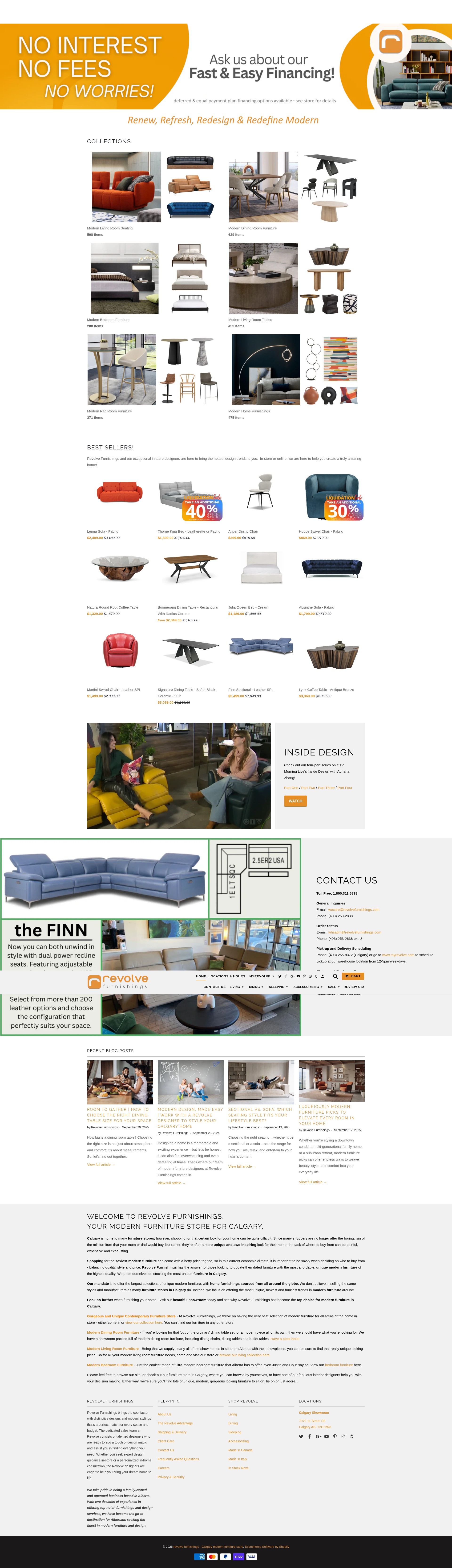 Screenshot of www.revolvefurnishings.com