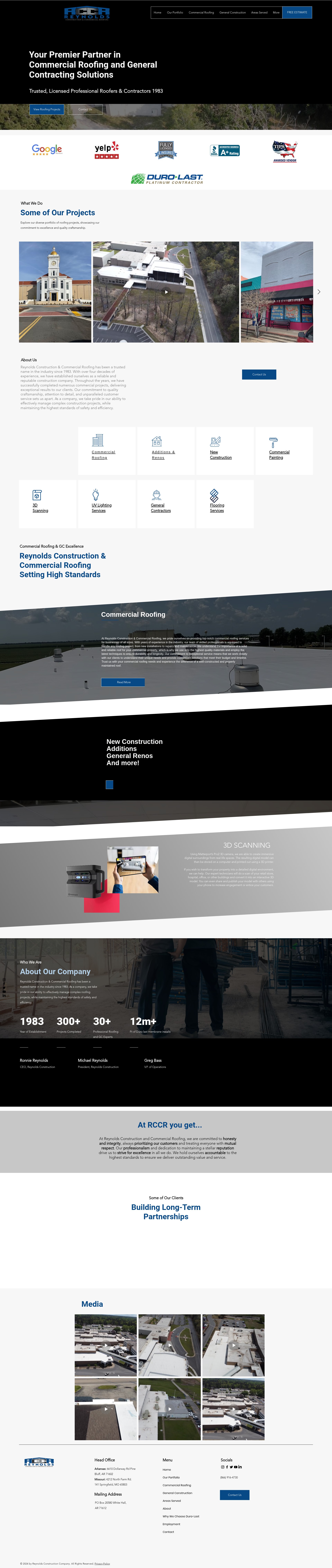 Screenshot of www.reynoldsconstructioncompany.com