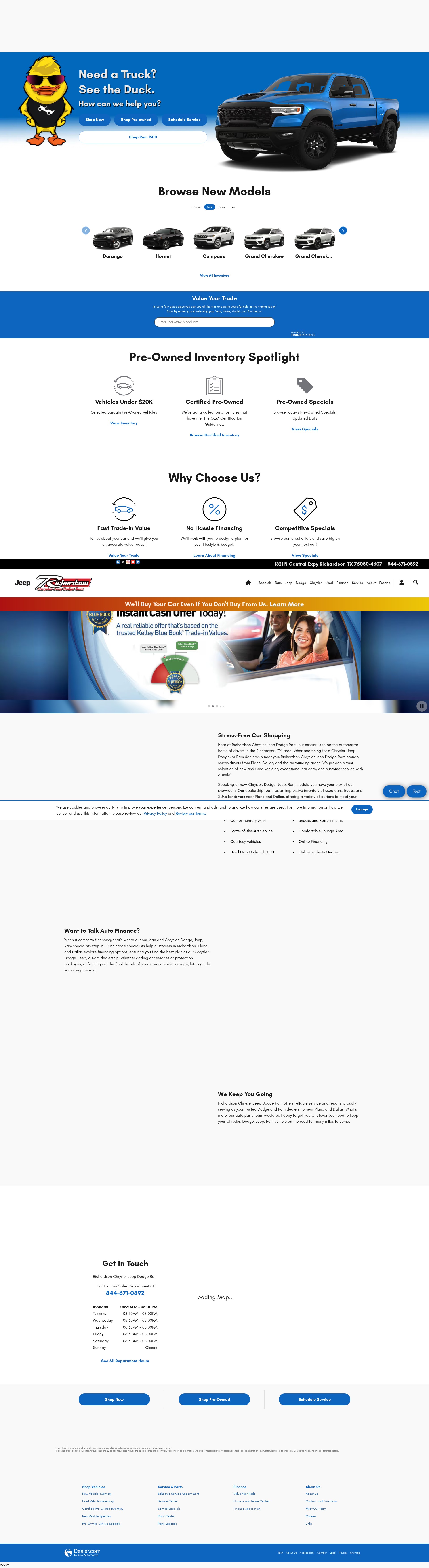 Screenshot of www.richardsonchryslerjeepdodgeram.com