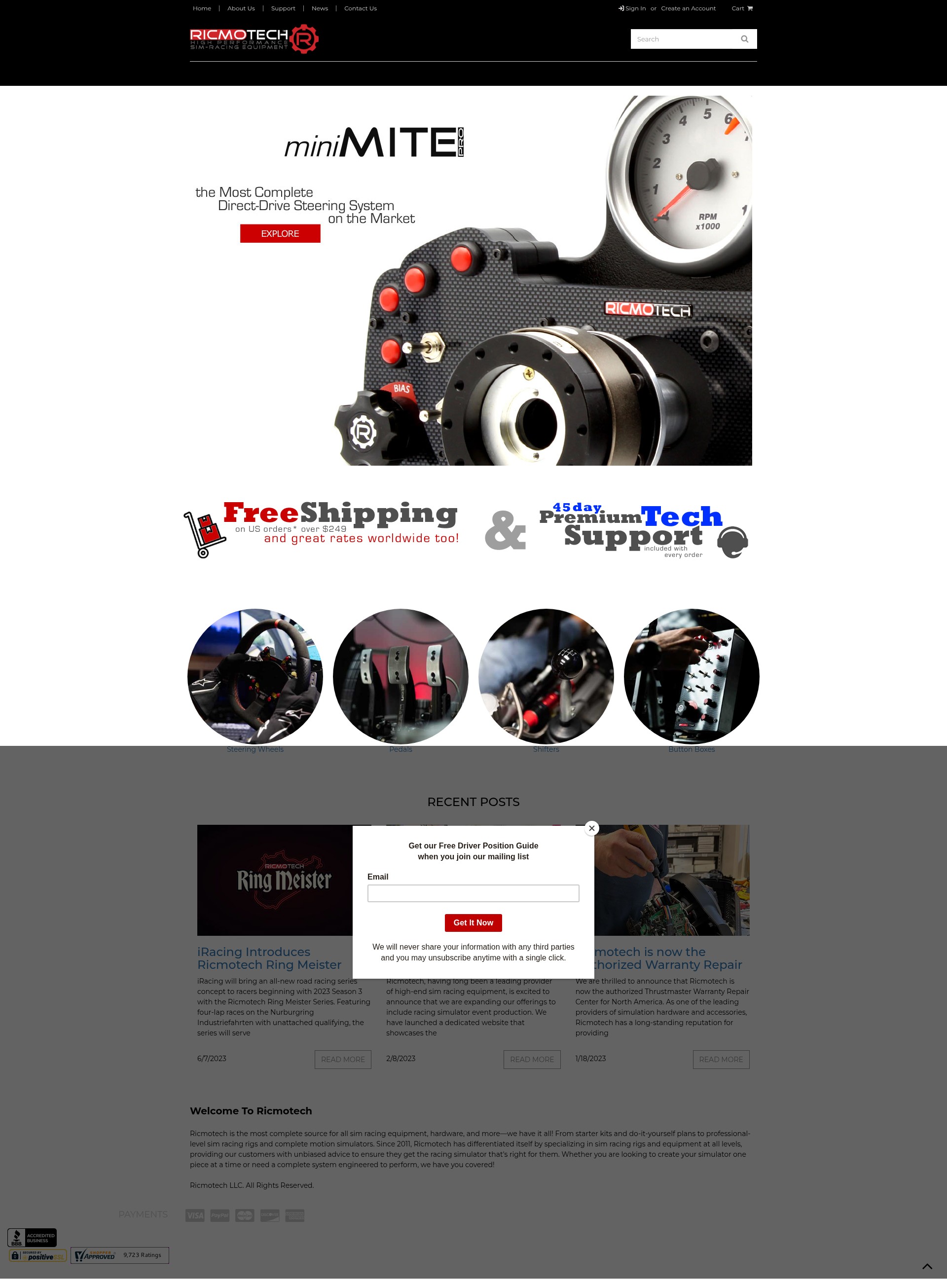 Screenshot of www.ricmotech.com