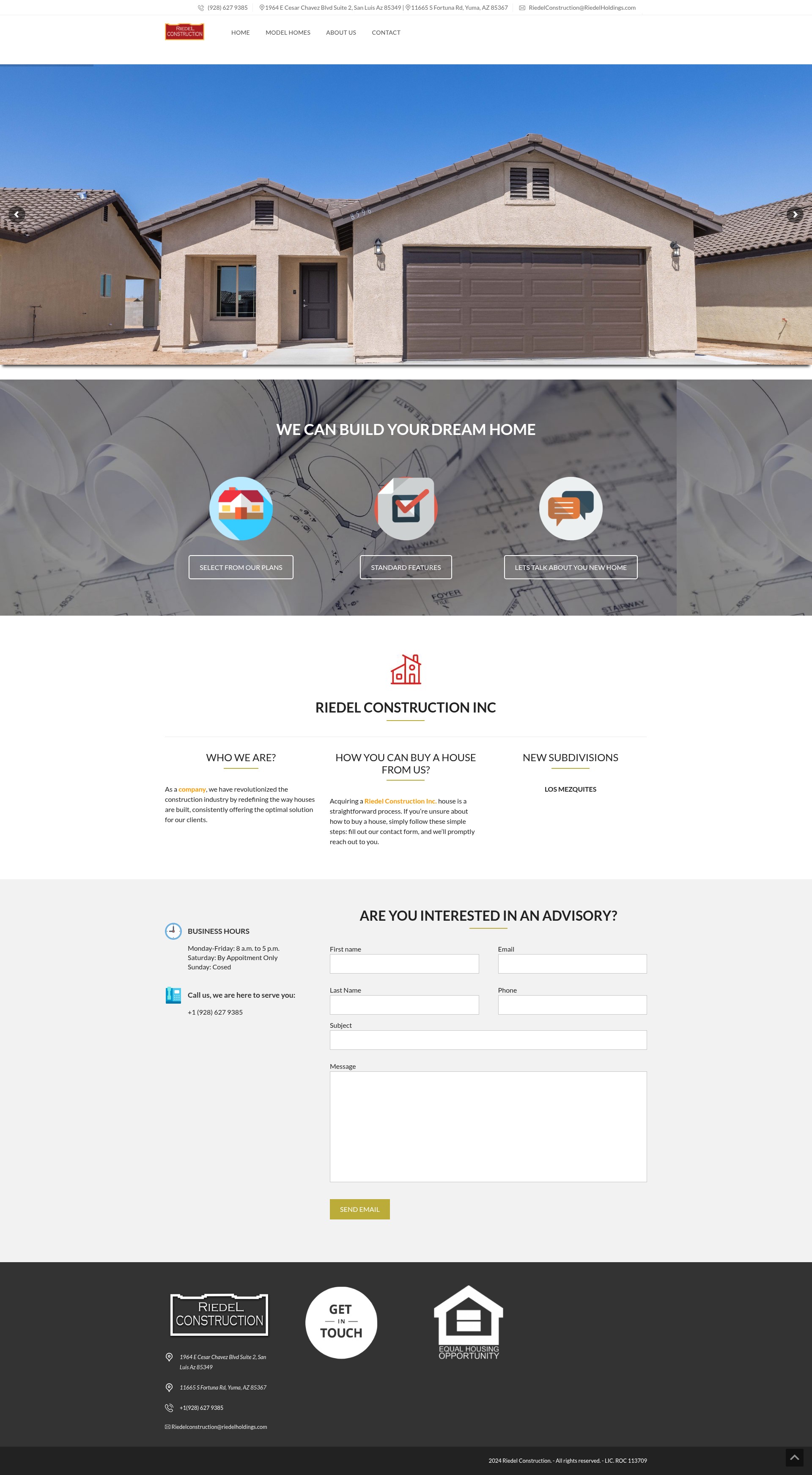 Screenshot of www.riedelholdings.com