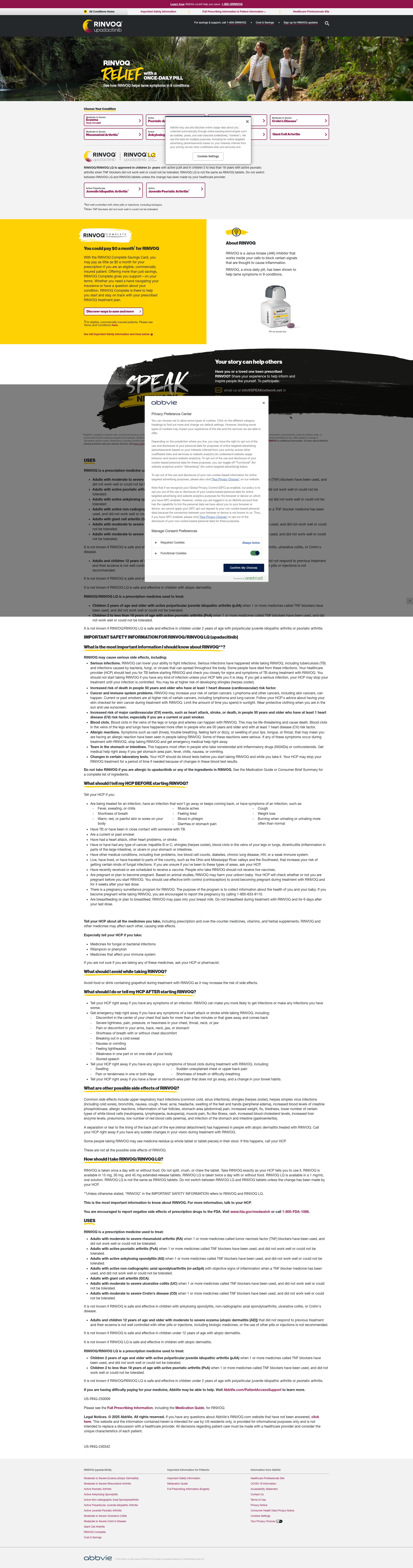 Screenshot of www.rinvoq.com