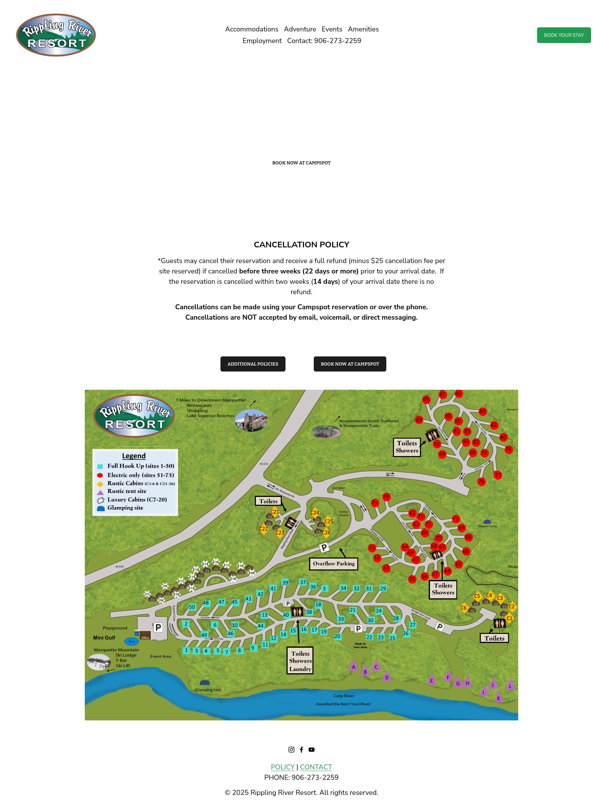 Screenshot of www.ripplingriverresort.com