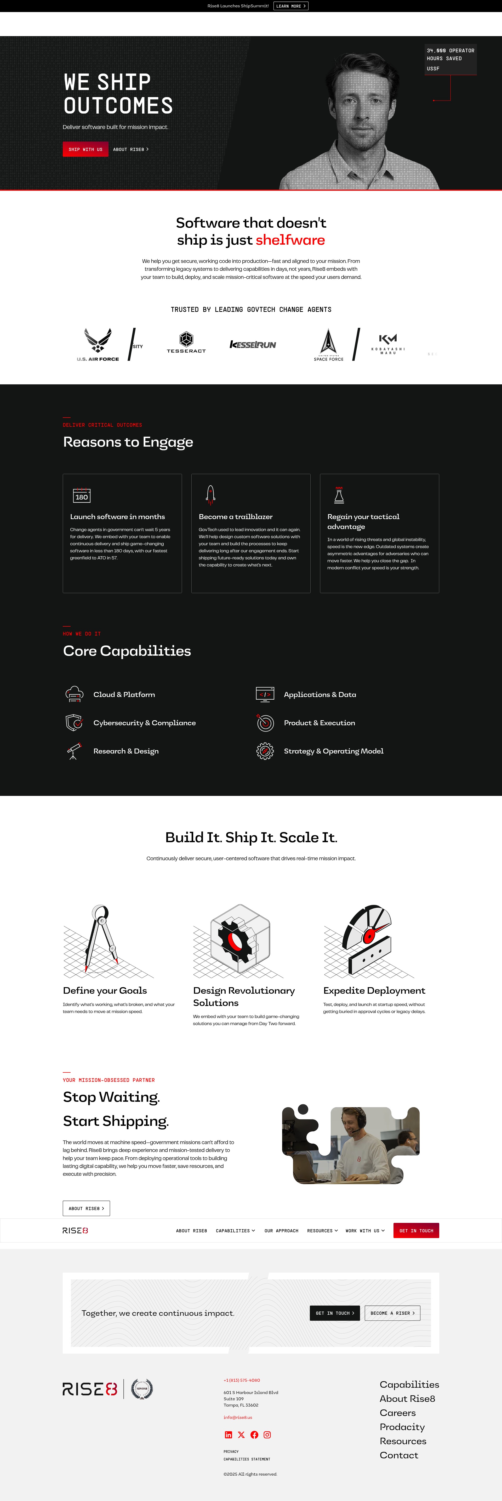Screenshot of www.rise8.us