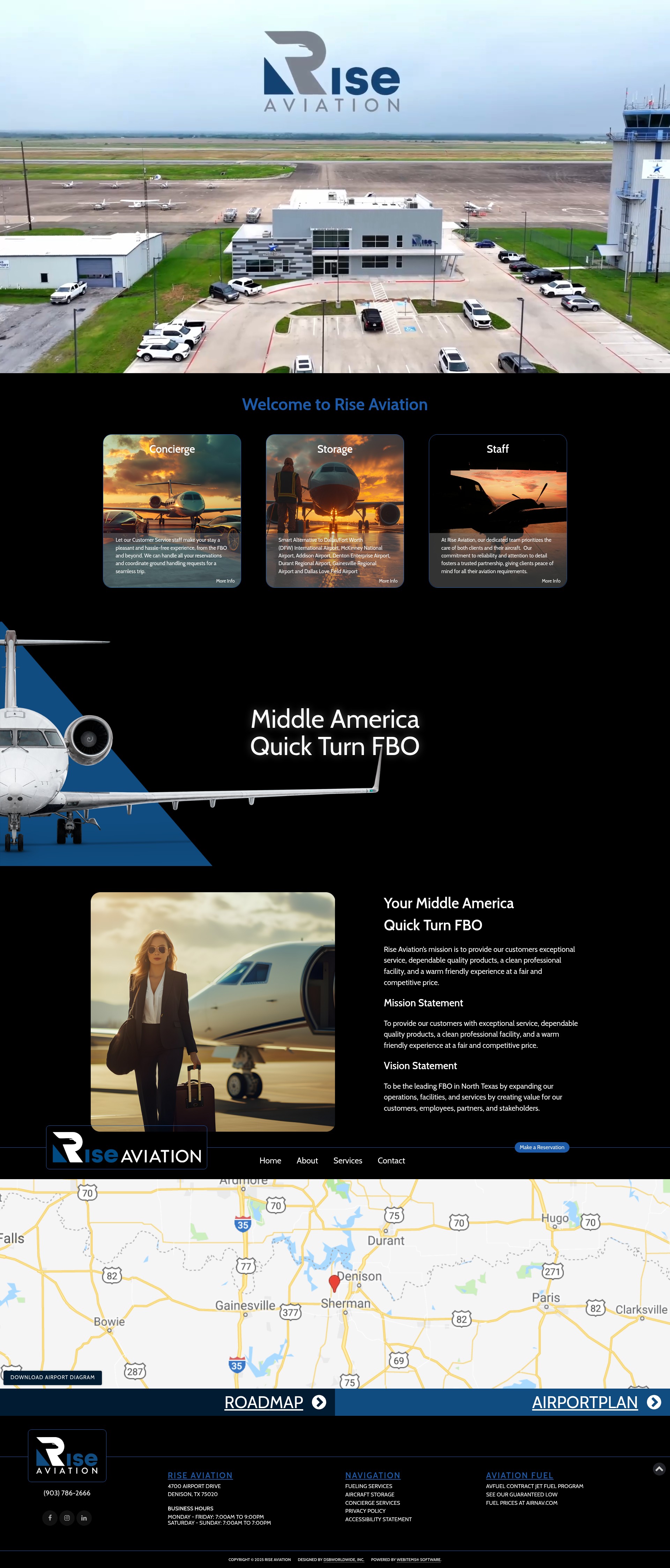 Screenshot of www.riseaviation.com