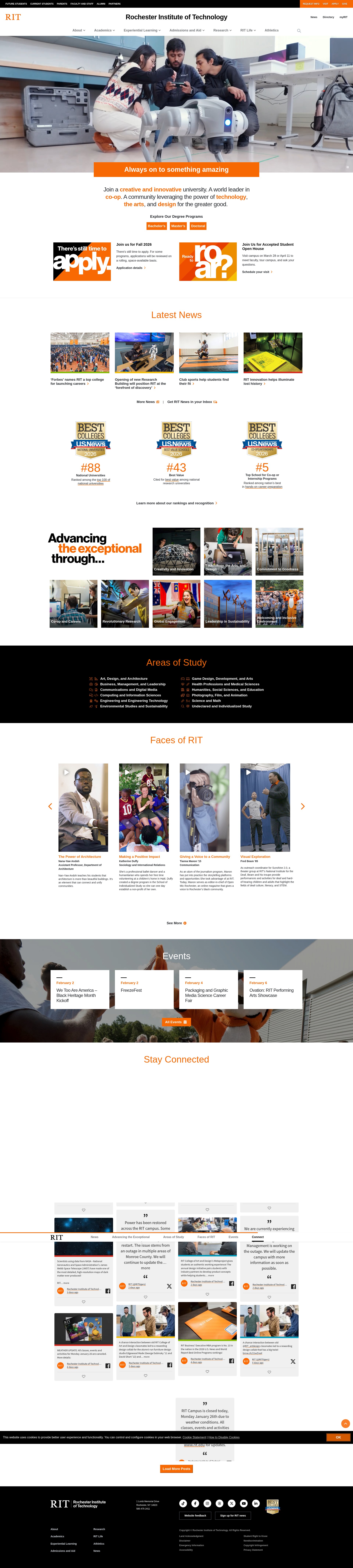 Screenshot of www.rit.edu