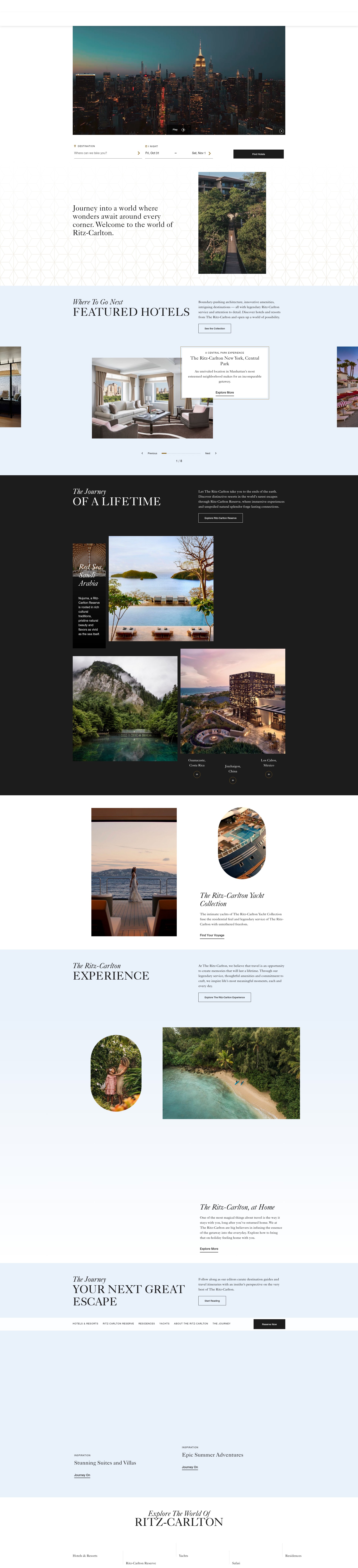 Screenshot of www.ritzcarlton.com