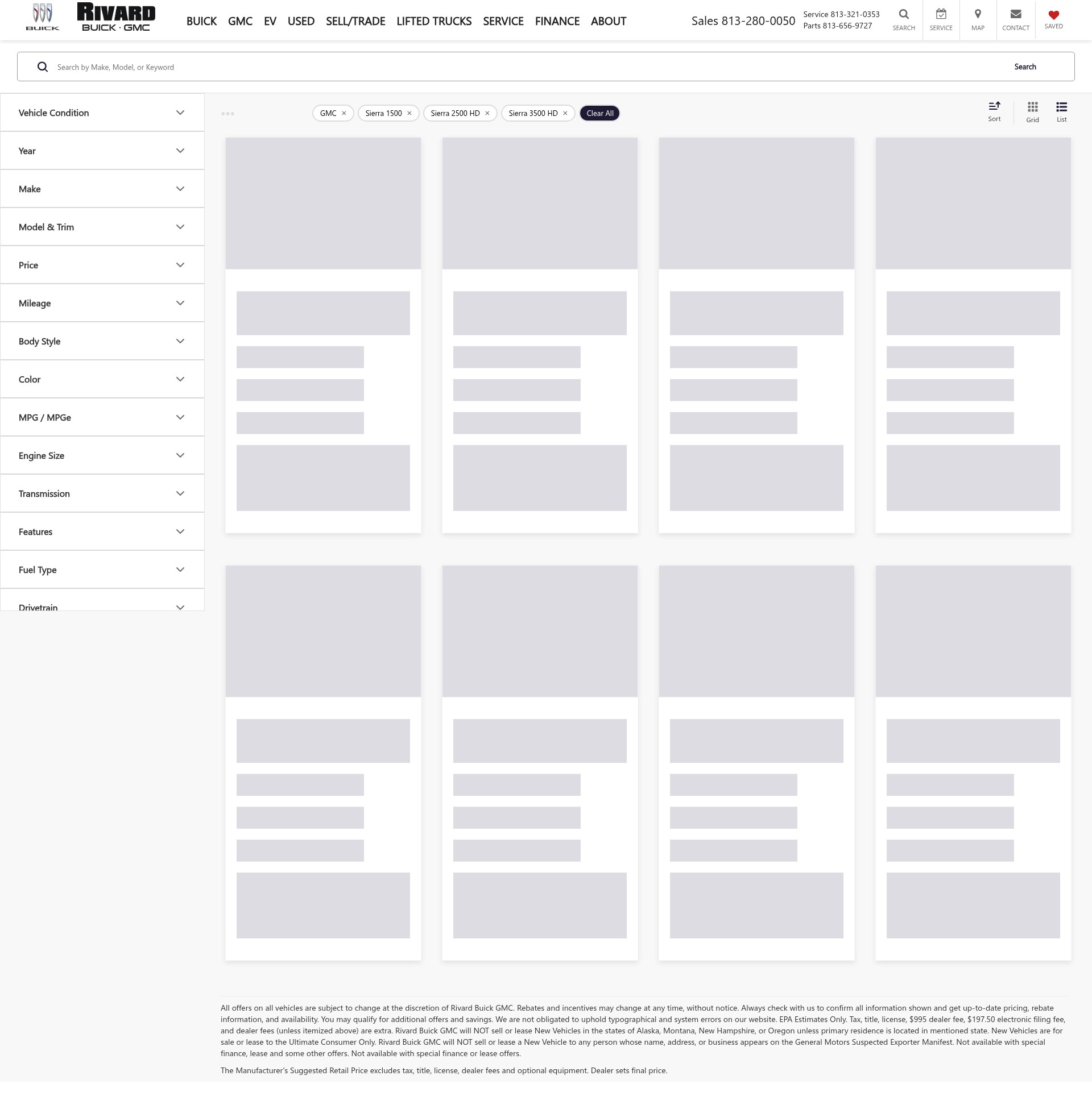 Screenshot of www.rivardbuickgmc.com