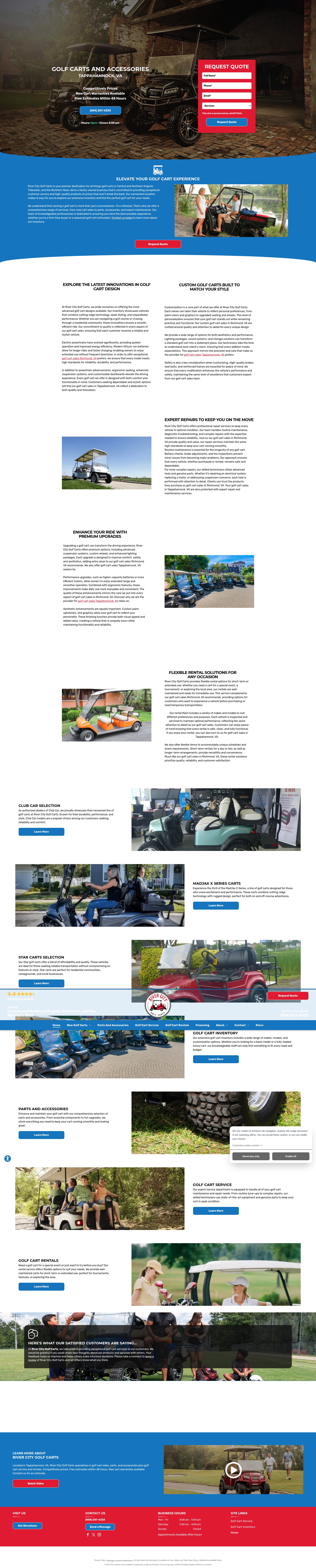 Screenshot of www.rivercitygolfcart.com