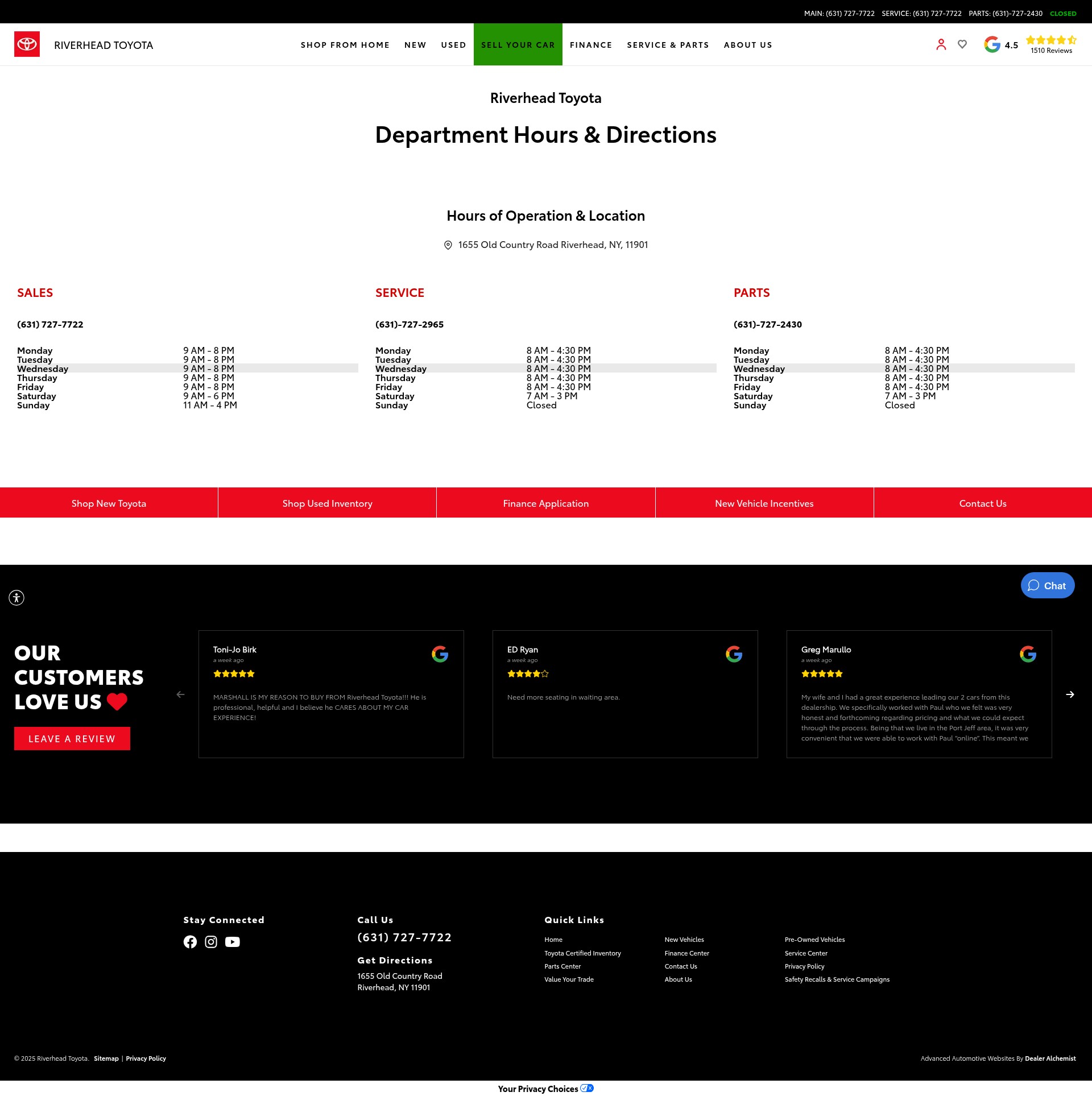 Screenshot of www.riverheadtoyota.com