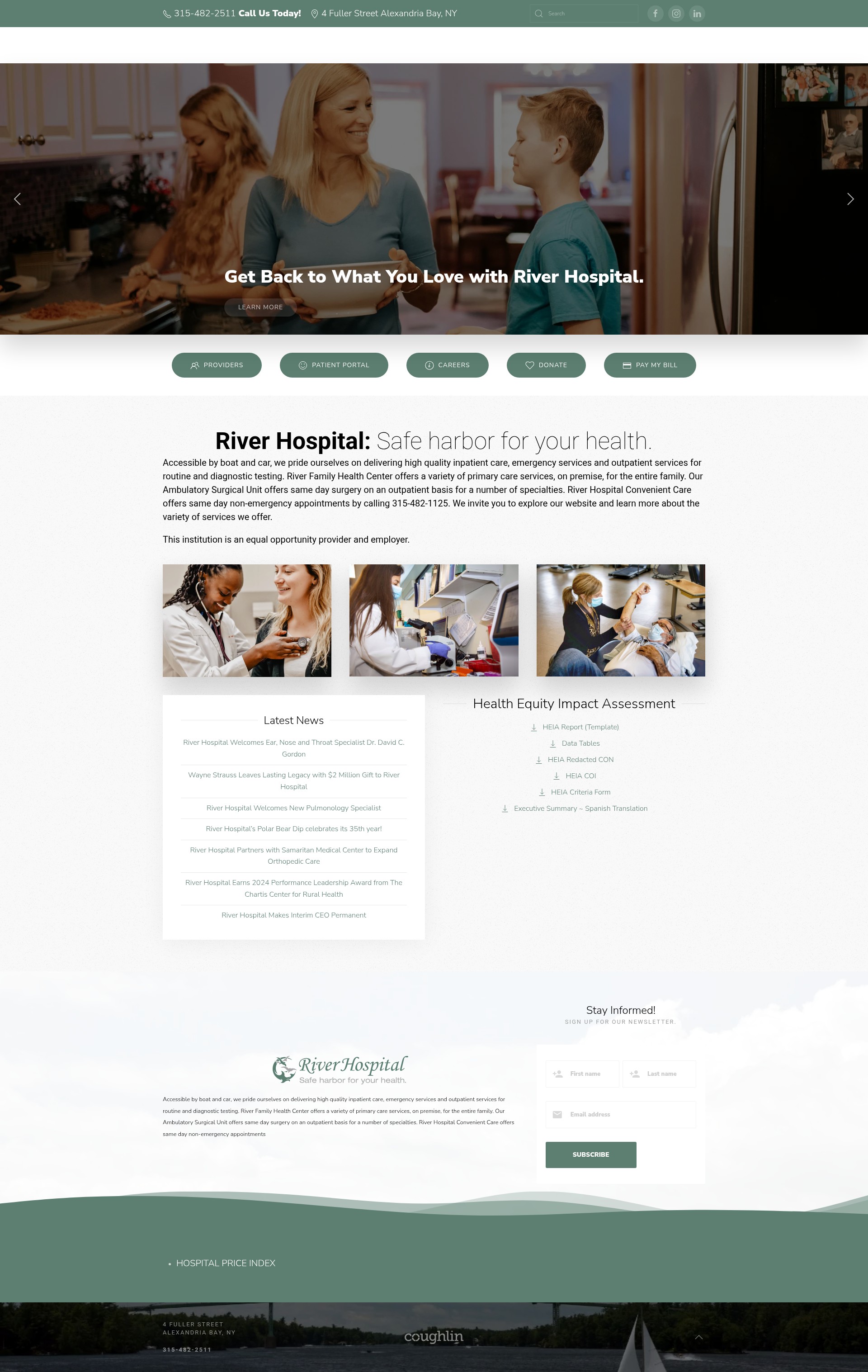 Screenshot of www.riverhospital.org
