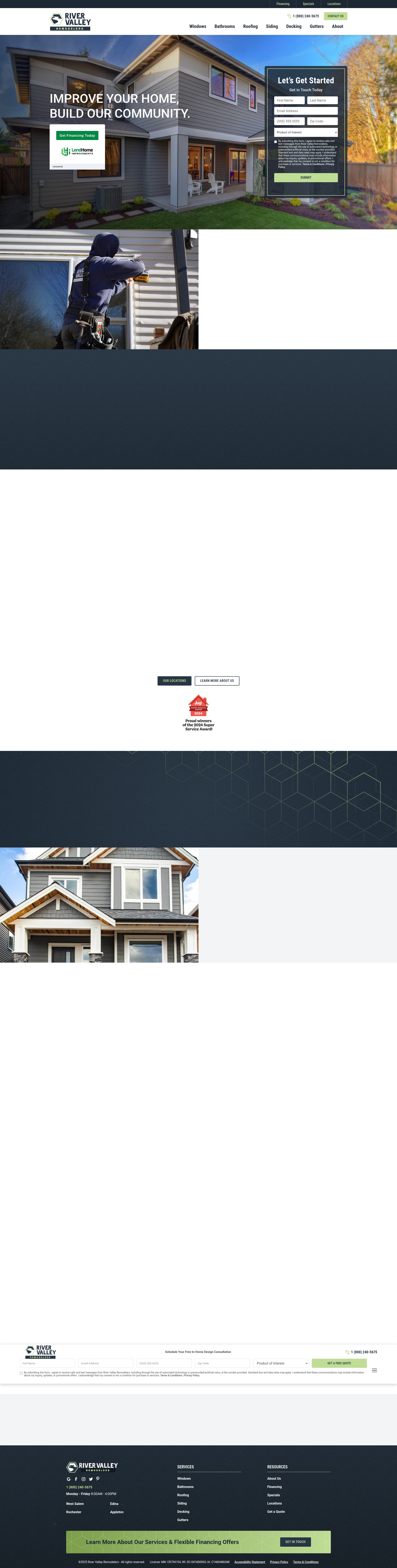 Screenshot of www.rivervalleyremodelers.com