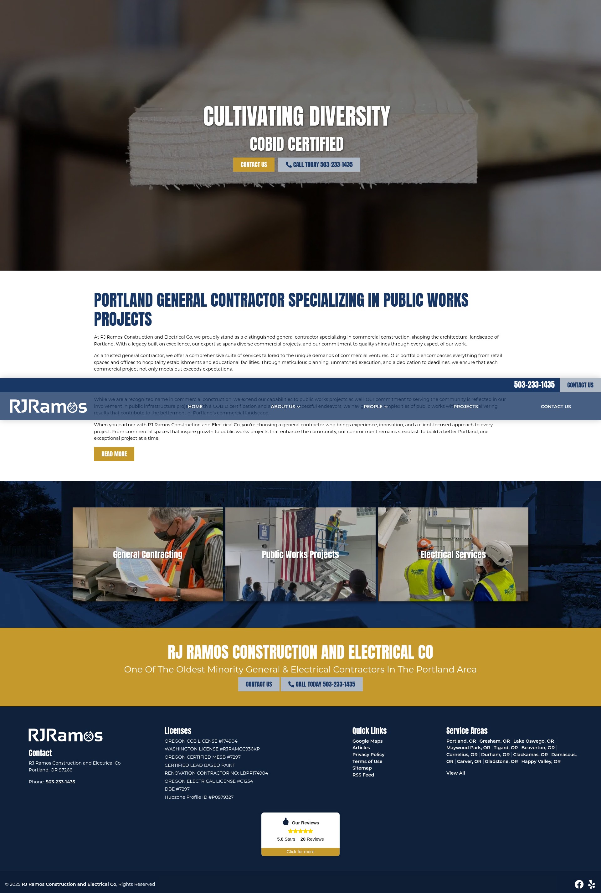 Screenshot of www.rjramosconstruction.com