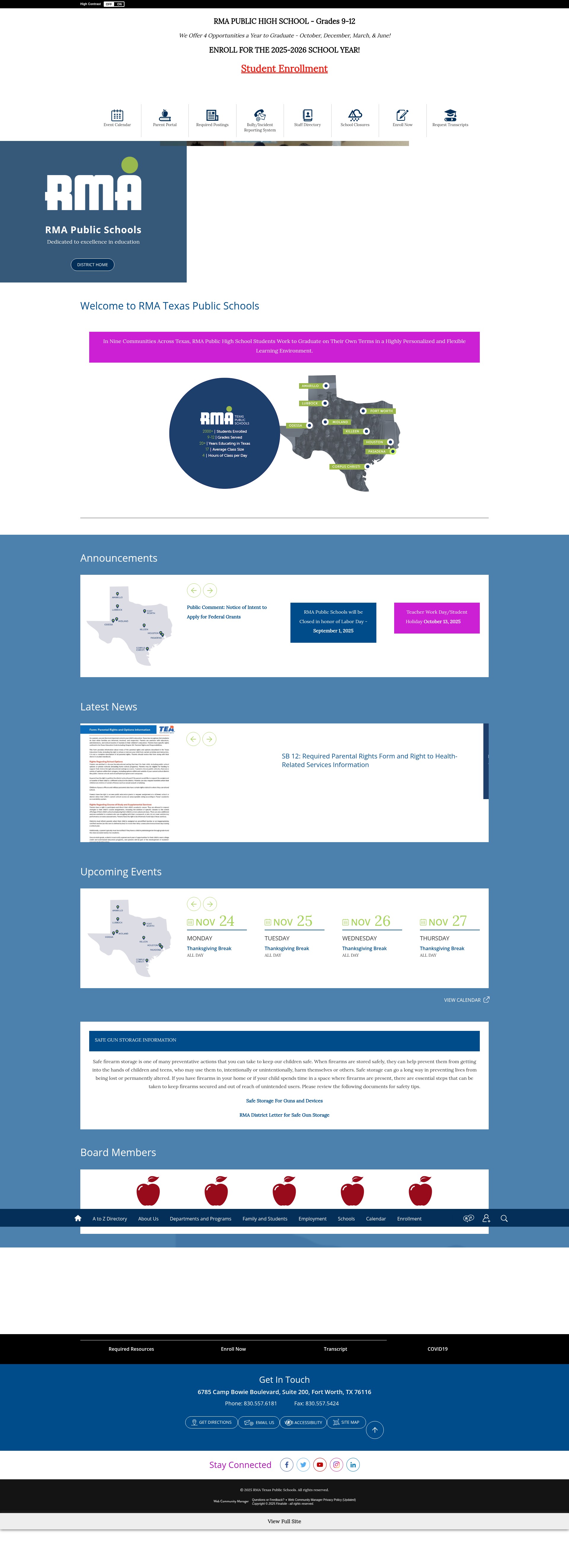 Screenshot of www.rmaschools.org