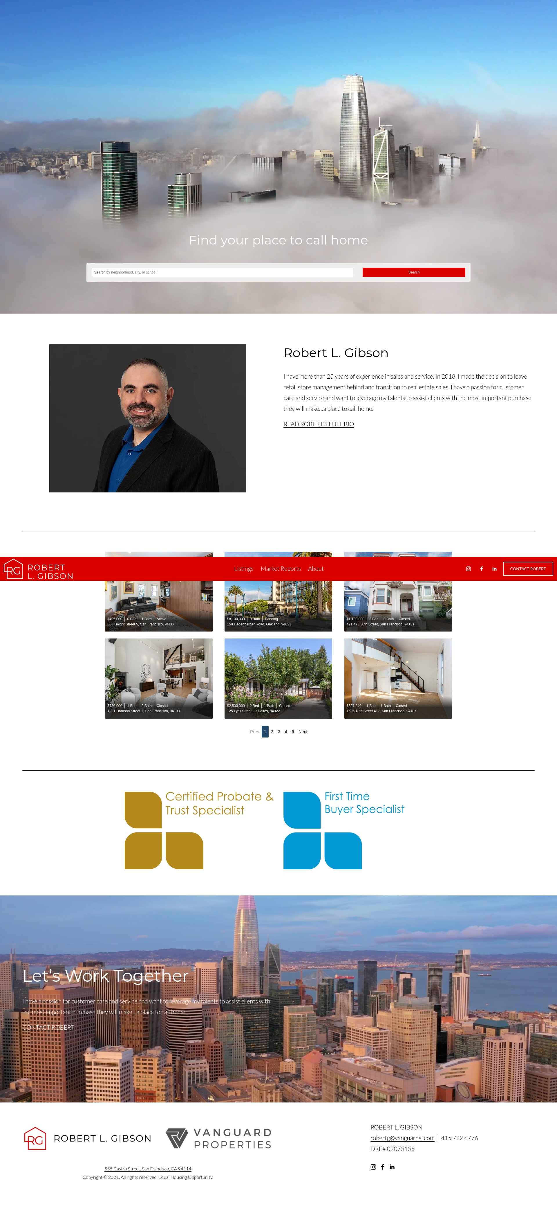 Screenshot of www.robertgibsonsf.com