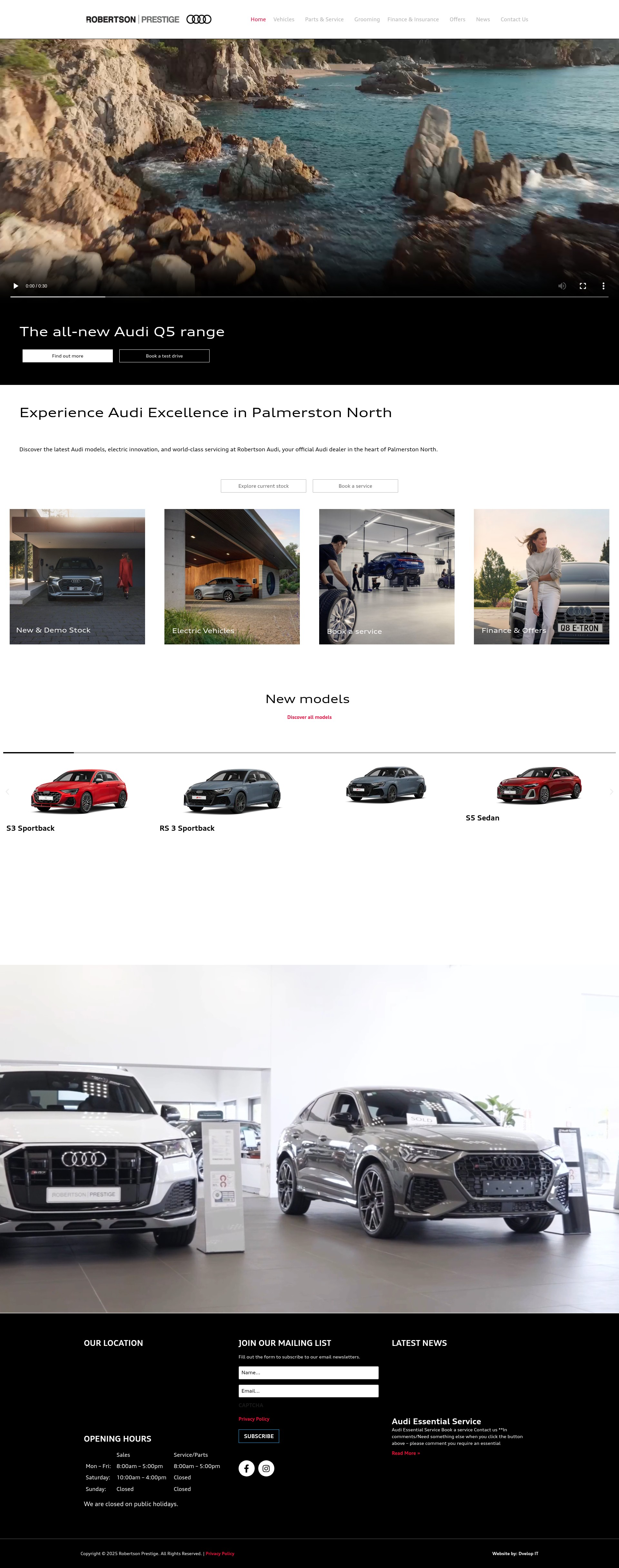Screenshot of www.robertsonaudi.co.nz