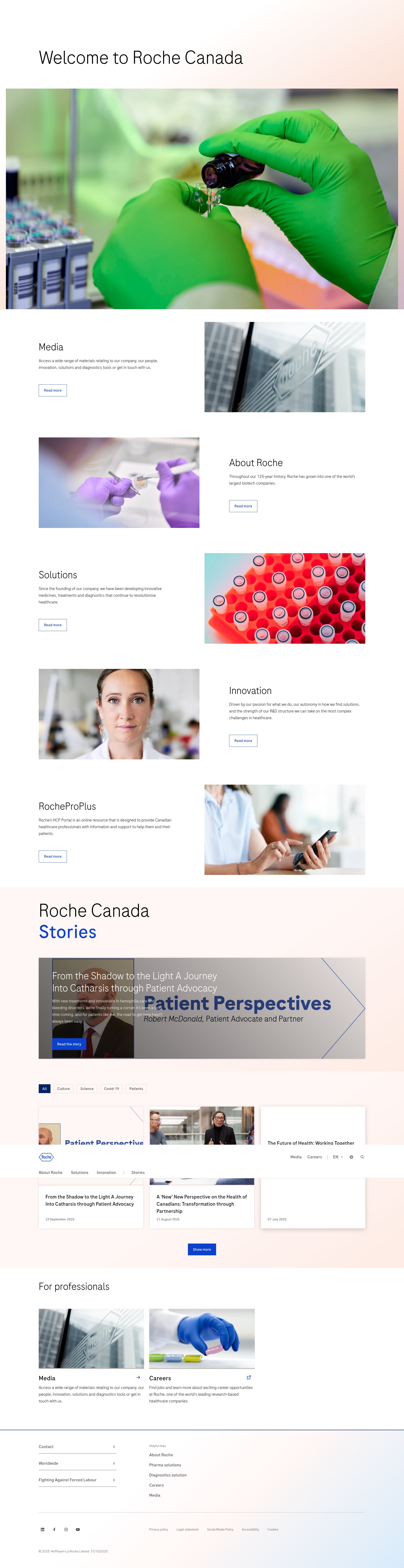 Screenshot of www.rochecanada.com