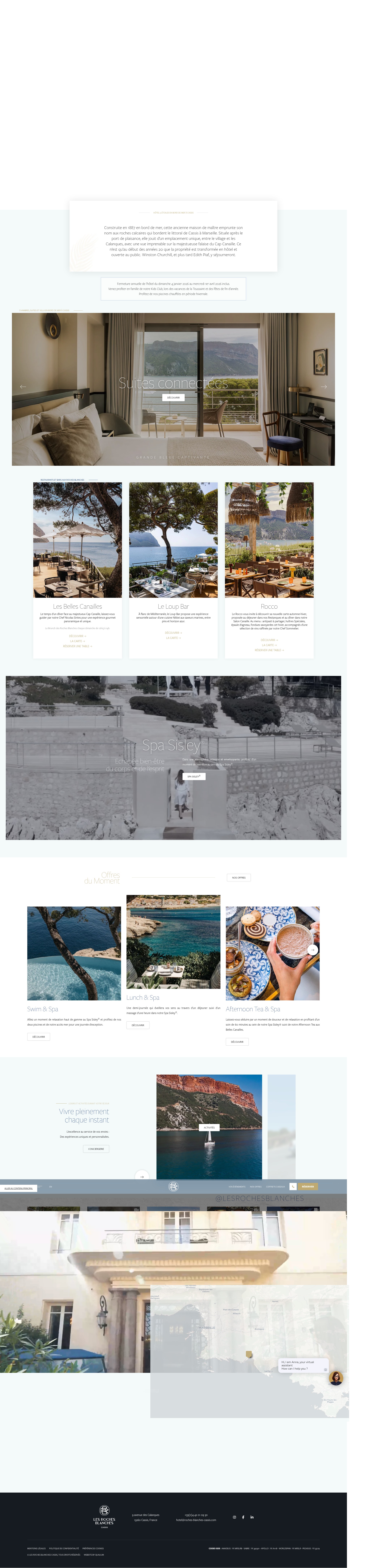 Screenshot of www.roches-blanches-cassis.com
