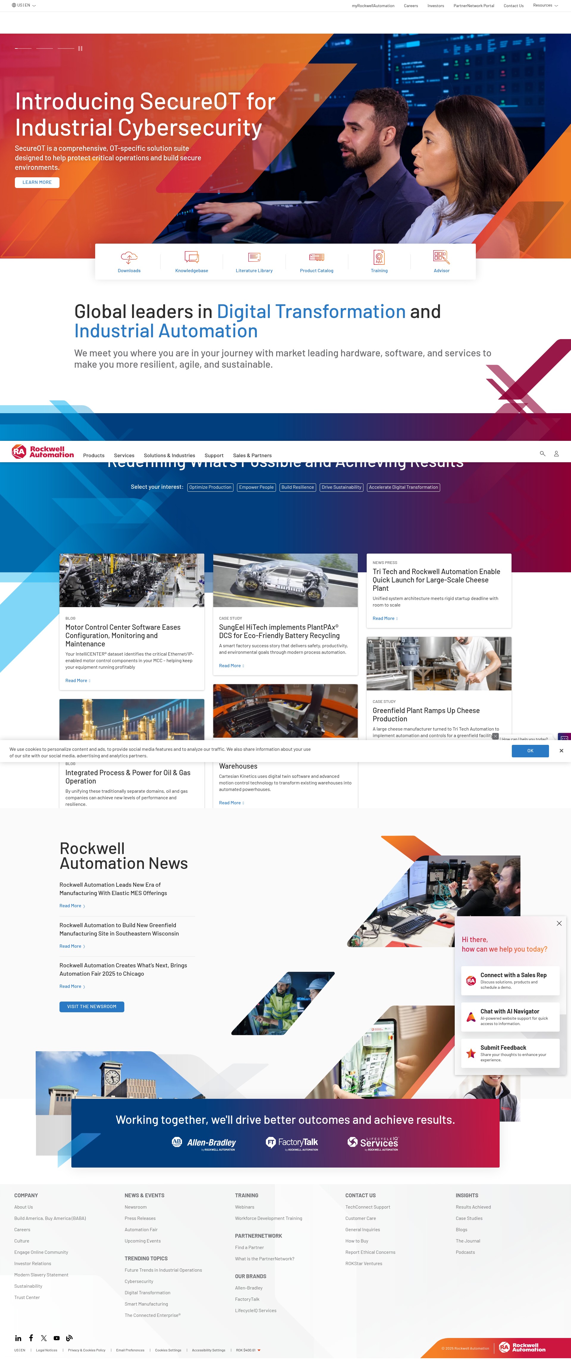 Screenshot of www.rockwellautomation.com