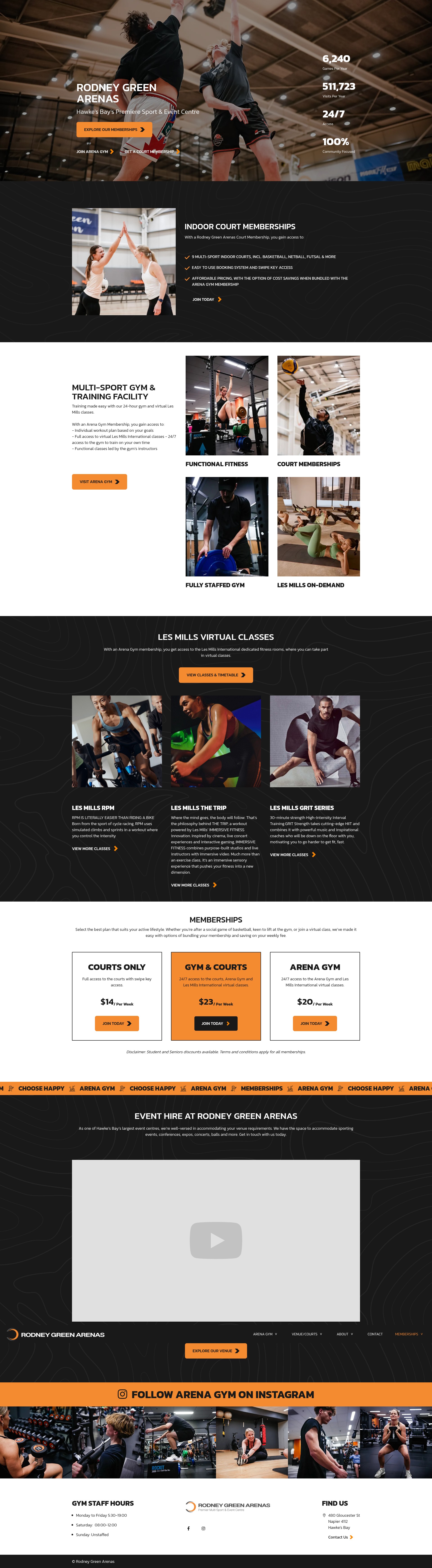 Screenshot of www.rodneygreenarenas.co.nz