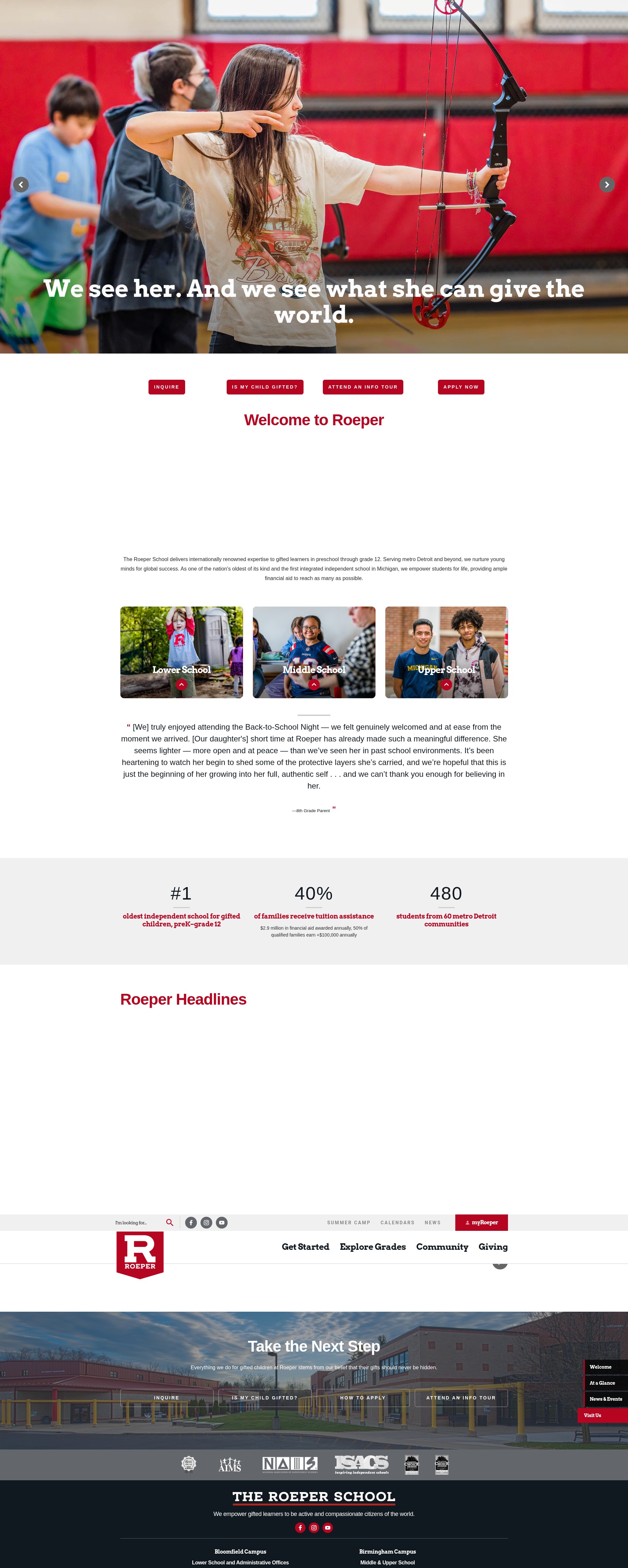Screenshot of www.roeper.org