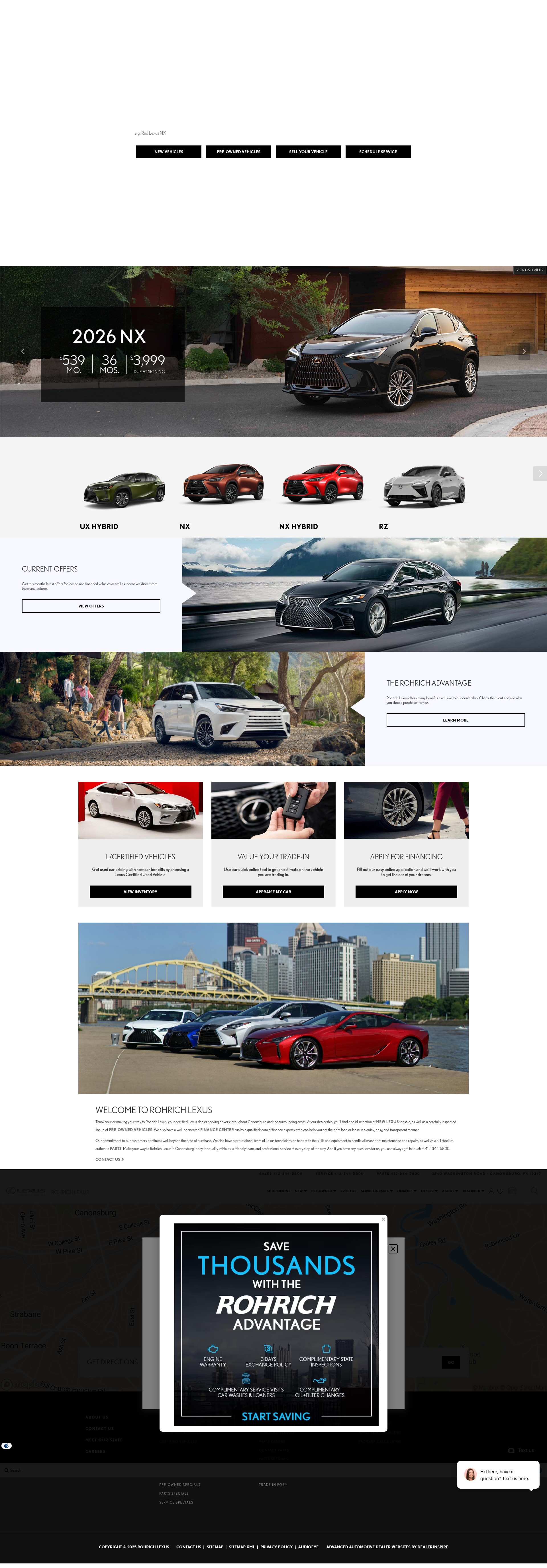 Screenshot of www.rohrichlexus.com