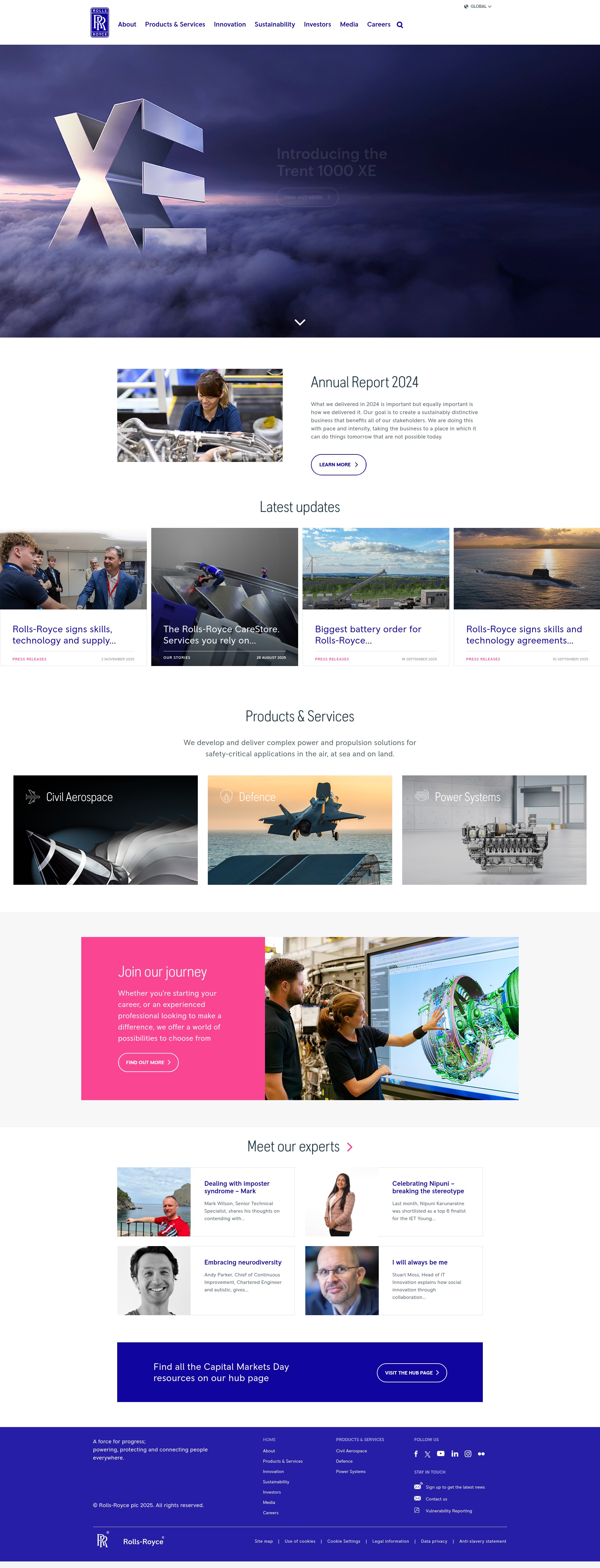 Screenshot of www.rolls-royce.com