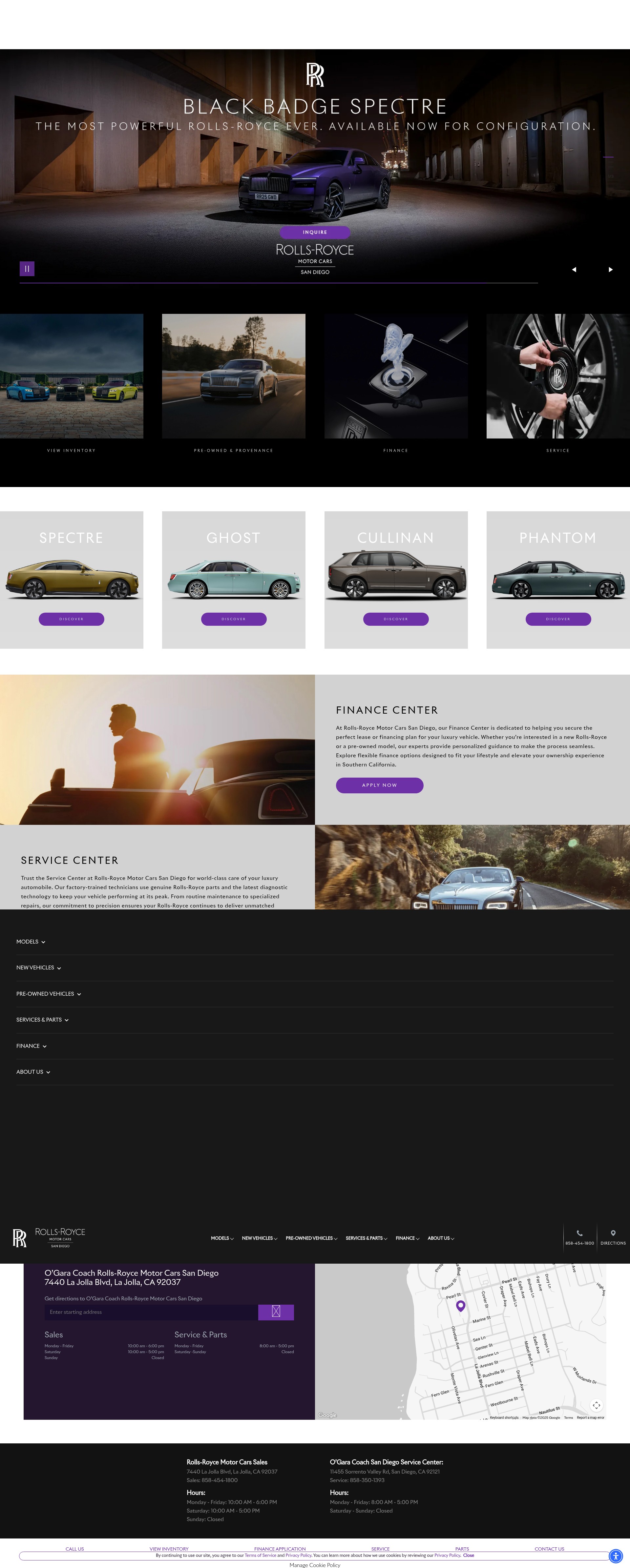 Screenshot of www.rollsroycesandiego.com