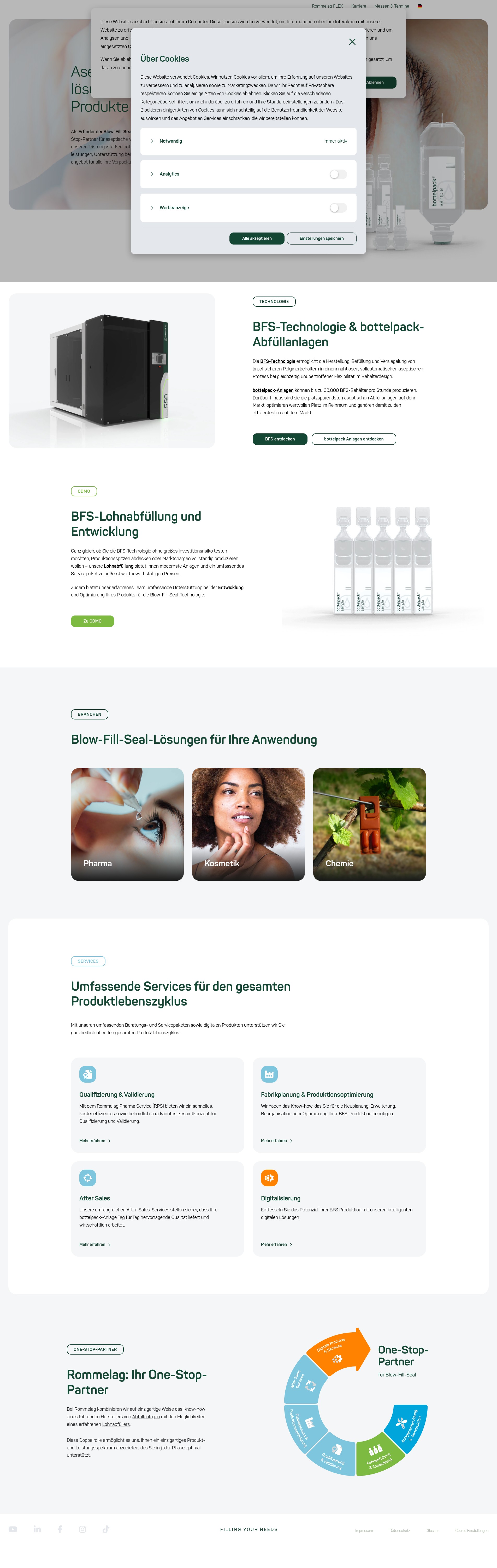 Screenshot of www.rommelag.com